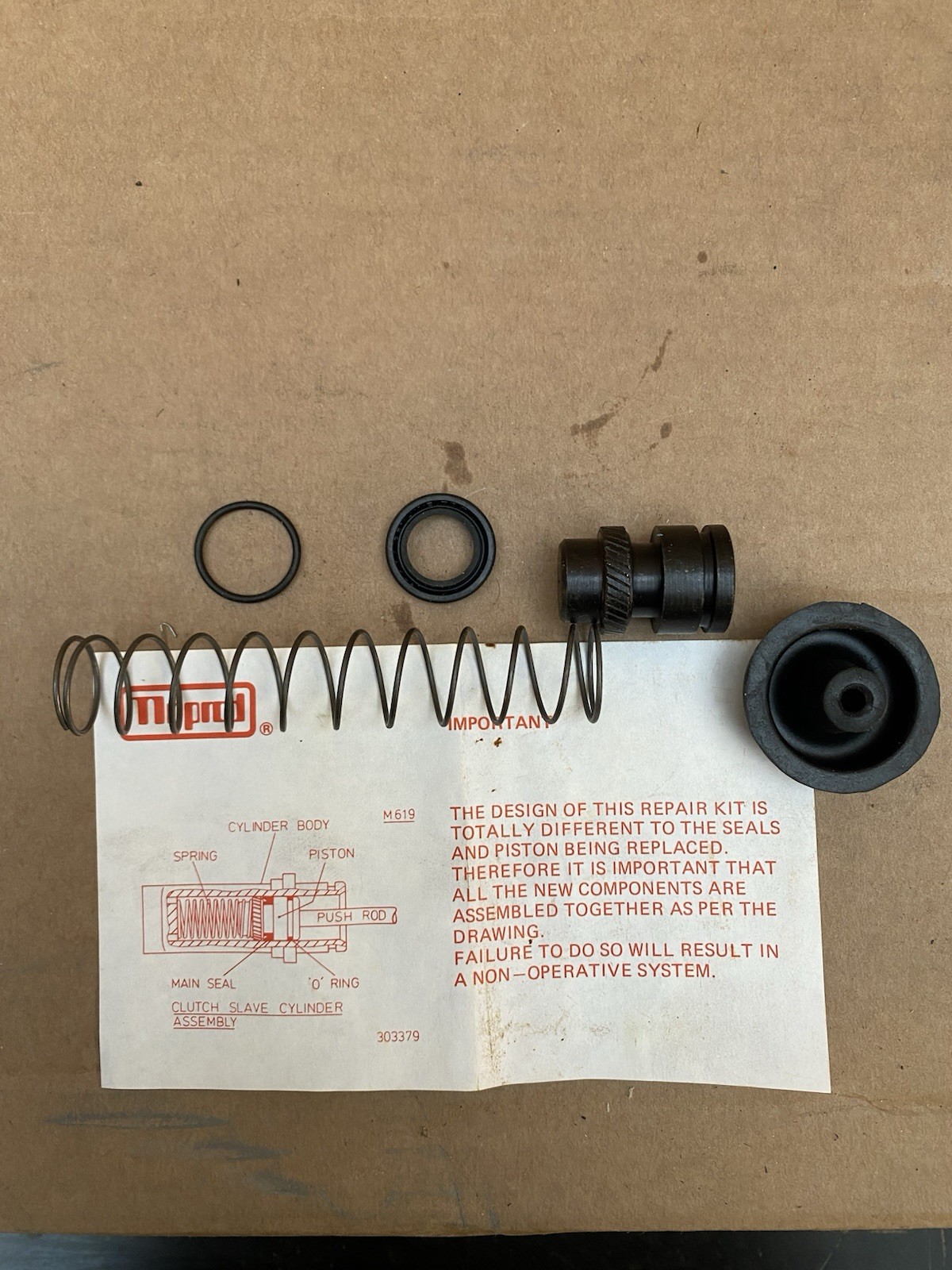 Moprod M619 Hydraulic Cylinder Repair Kit Fits Austin Rover, Ital 80-84 Marina