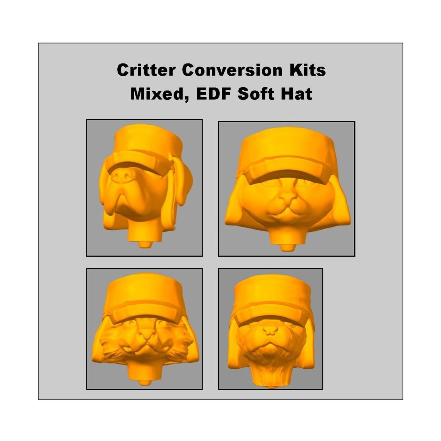 Sally 4th ACP164 28mm Critter Conversion Kit - EDF Soft Hats Pack New