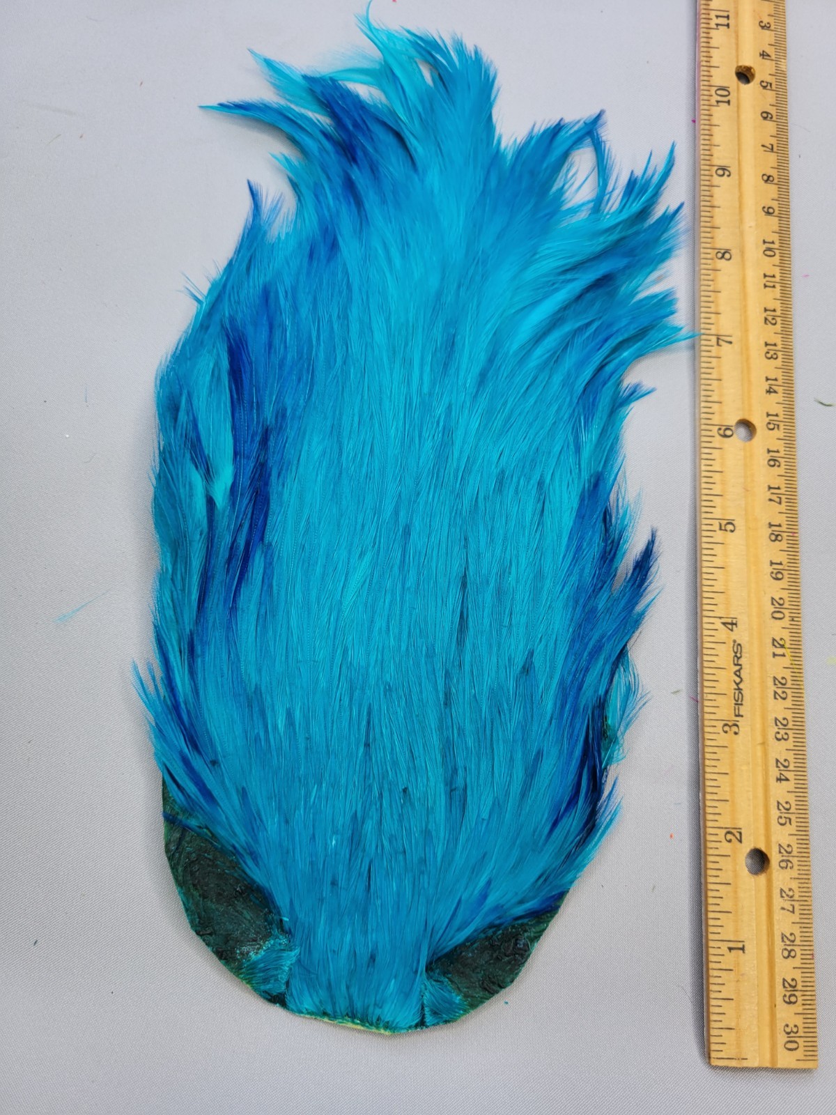 Lot 98,  Top Quality  BLUE  India Rooster Streamer Neck Cape Feathers
