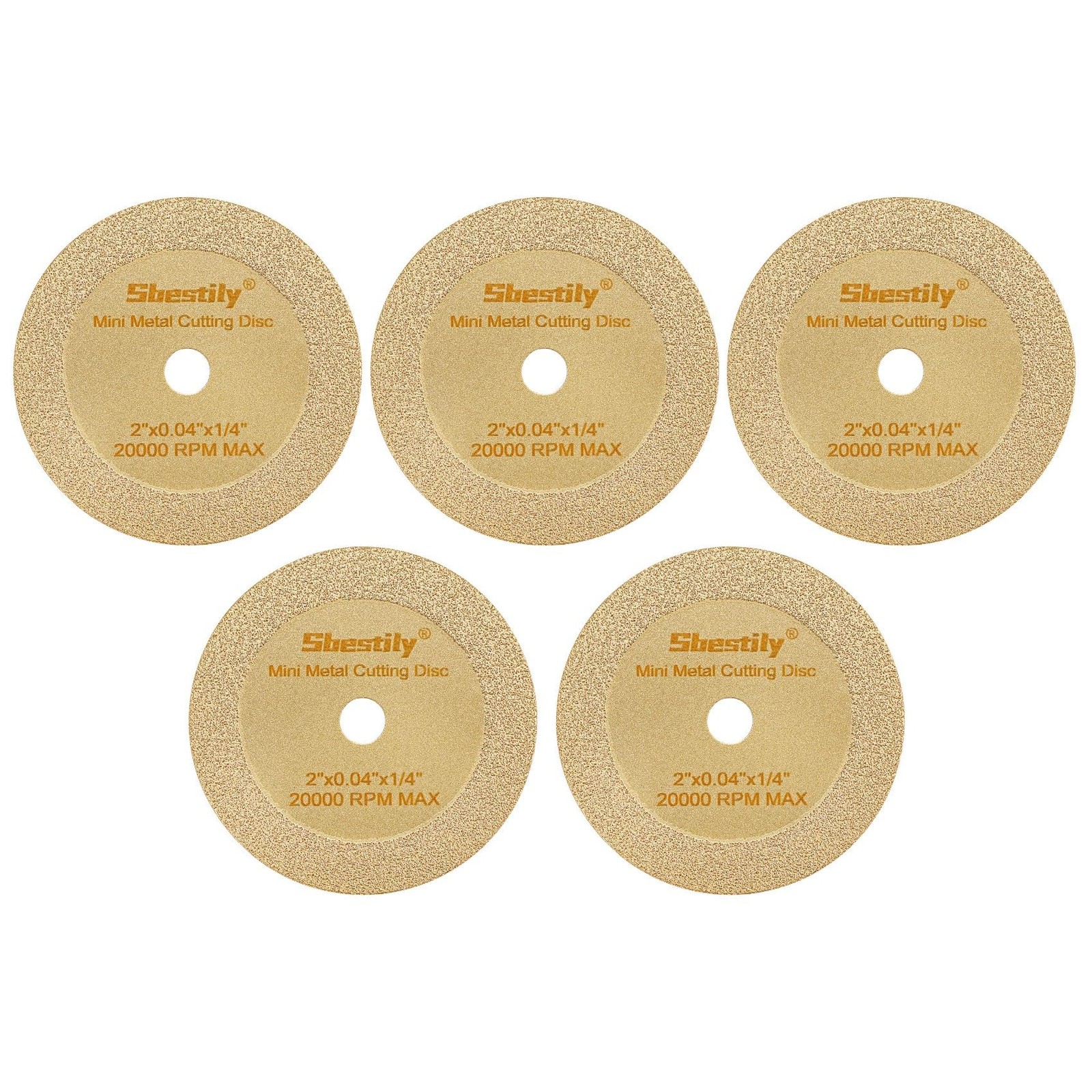 Sbestily 2 Inch Diamond Cut Off Wheel - 5Pack - W1/4" Arbor Hole Diamond Cutt...