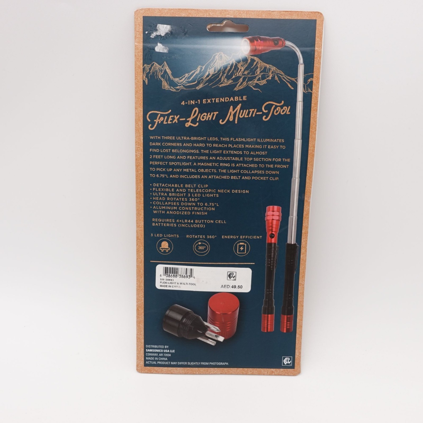 NEW Samsonico 4-in-1 Extendable Flex-Light Multi-Tool Fathers day Gift Camping