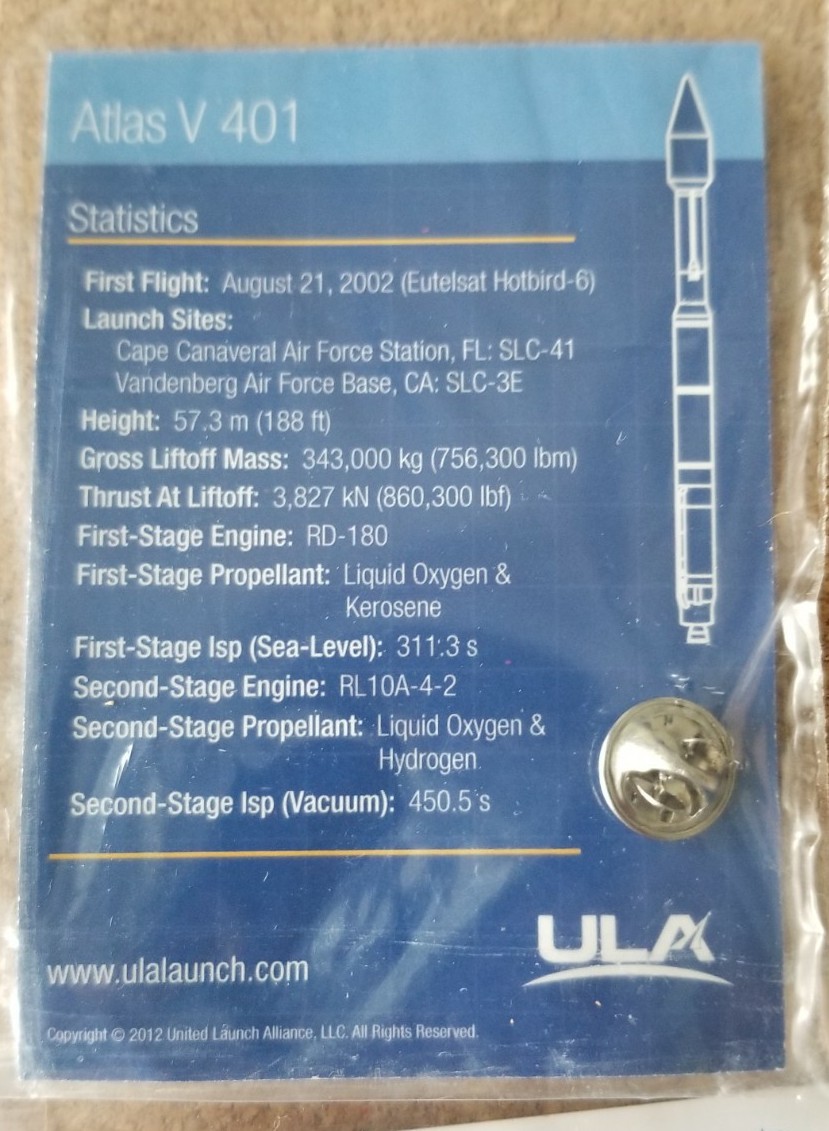 Launch Services Program NASS 4 Pin & 2 Rocket Pins