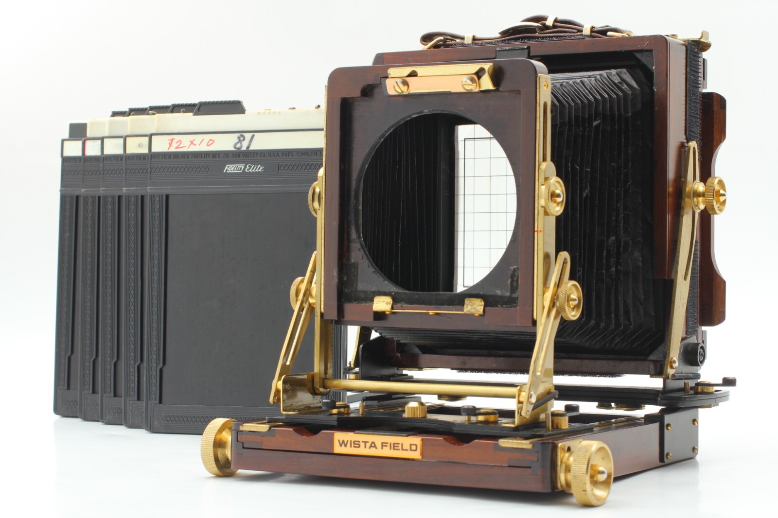 Bellows Repaired 【Exc+5 w/ Holder】 Wista Field 45DX Rose Wood 4x5 Film Camera
