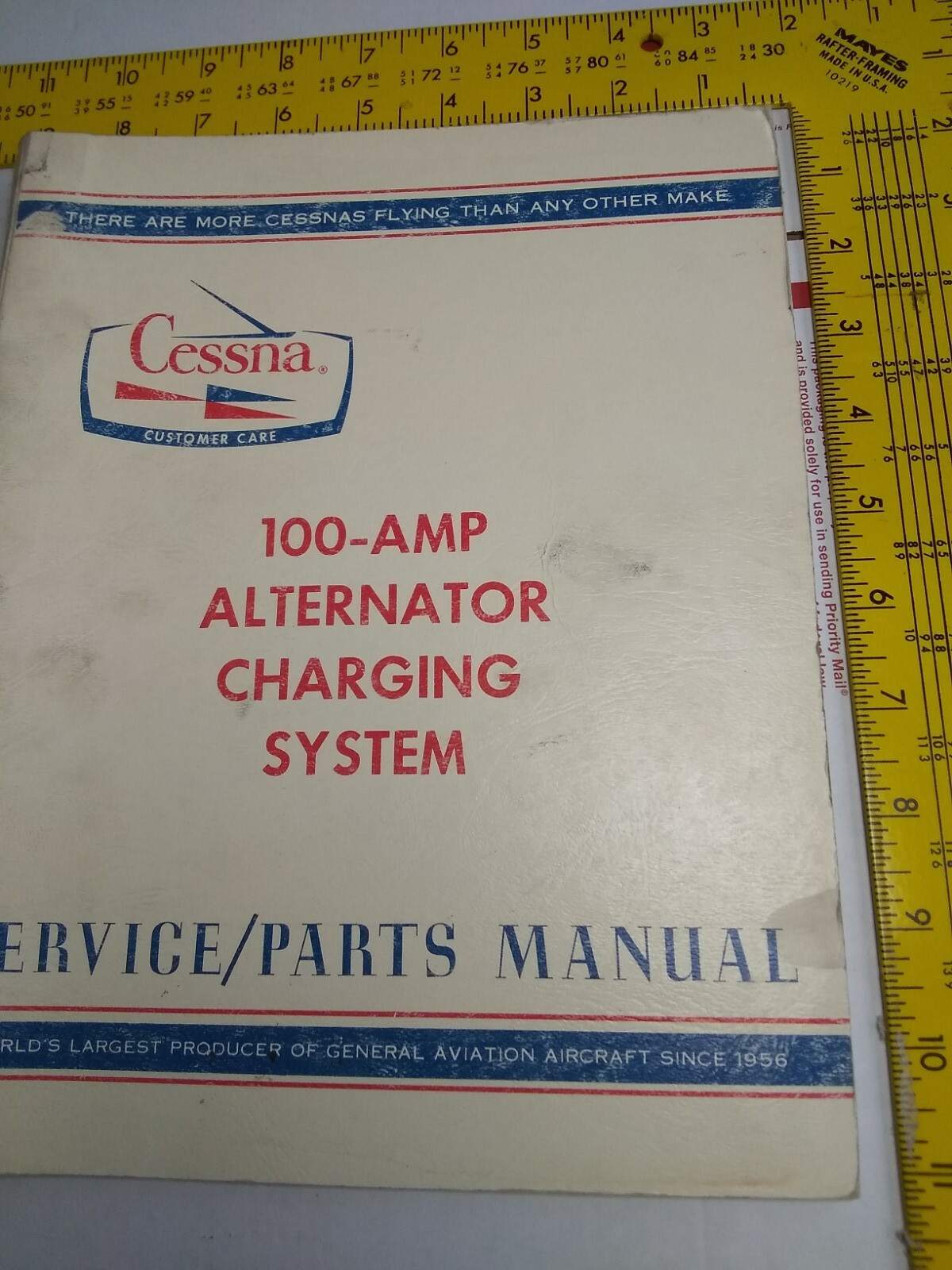 Cessna 100 Amp Alternator used on A185 Ag Service Parts Manual AIRCRAFT