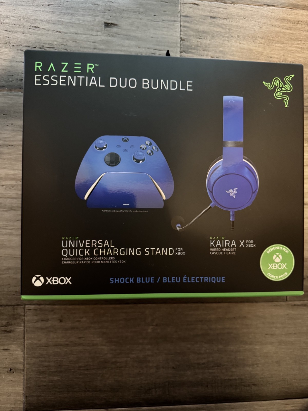 Razer Essential Duo Bundle for Xbox Kaira X Wired Headset Shock Blue New In Box