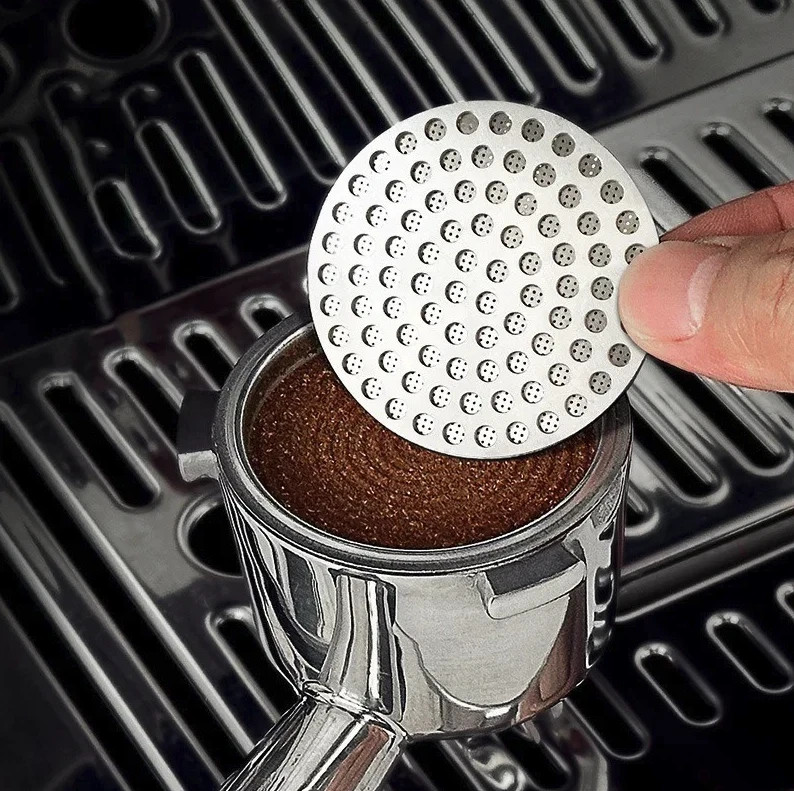 1pc Reusable Coffee Puck Screen 304 Stainless Steel 51/53/58mm Filter - NEW