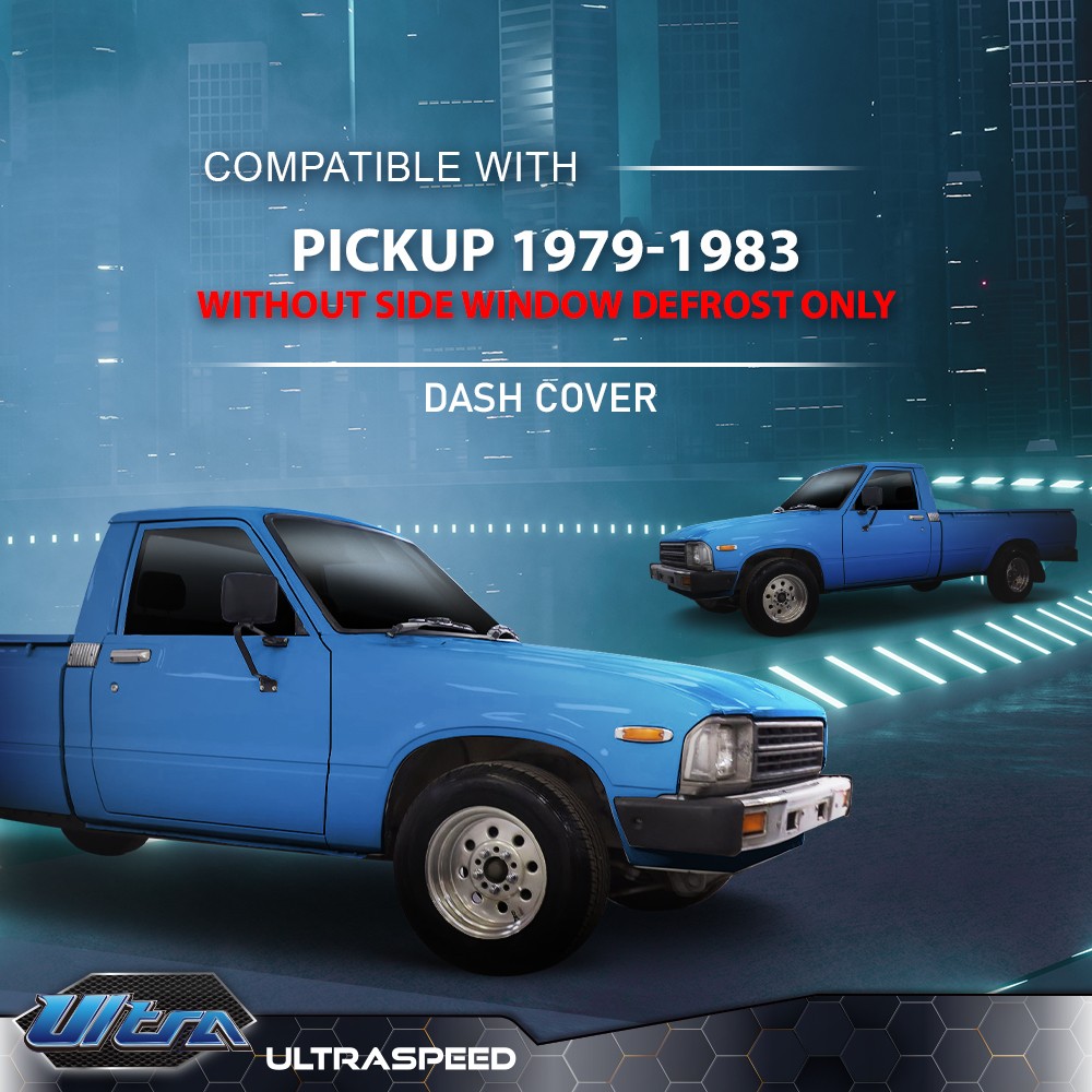 TPE Soft Dash Cover Dashboard Overlay Fit For 1979-1983 Toyota Pickup Dark Blue