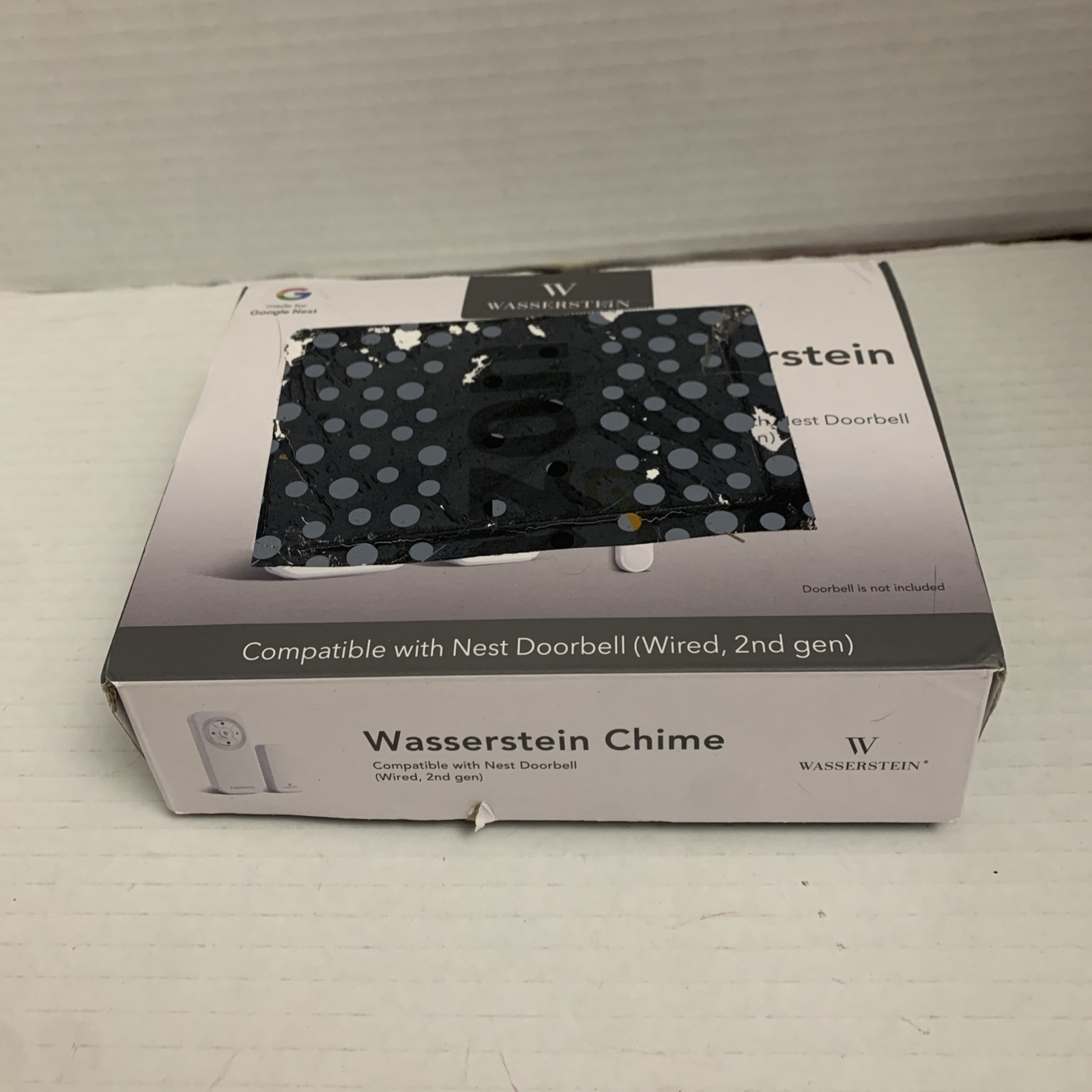 Wasserstein Chime for Google Nest Doorbell (Wired, 2nd Gen) - White