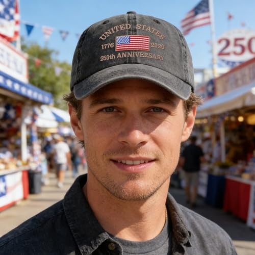 250th Anniversary USA Baseball Cap Embroidered Patriotic Hat