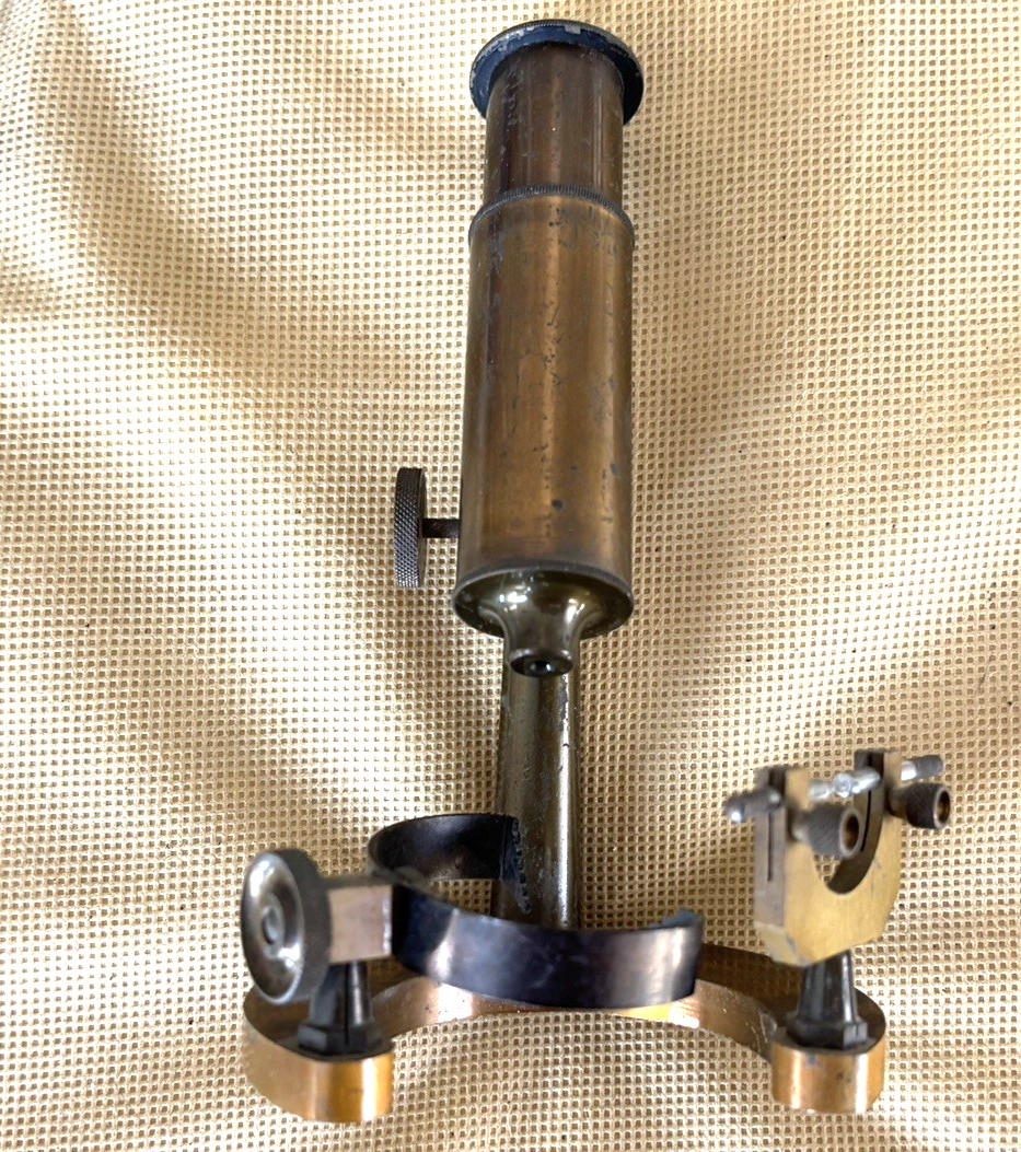 ANTIQUE BRASS WATCHMAKER'S DOCUMENT MICROSCOPE PATENTED MAY 28 1918