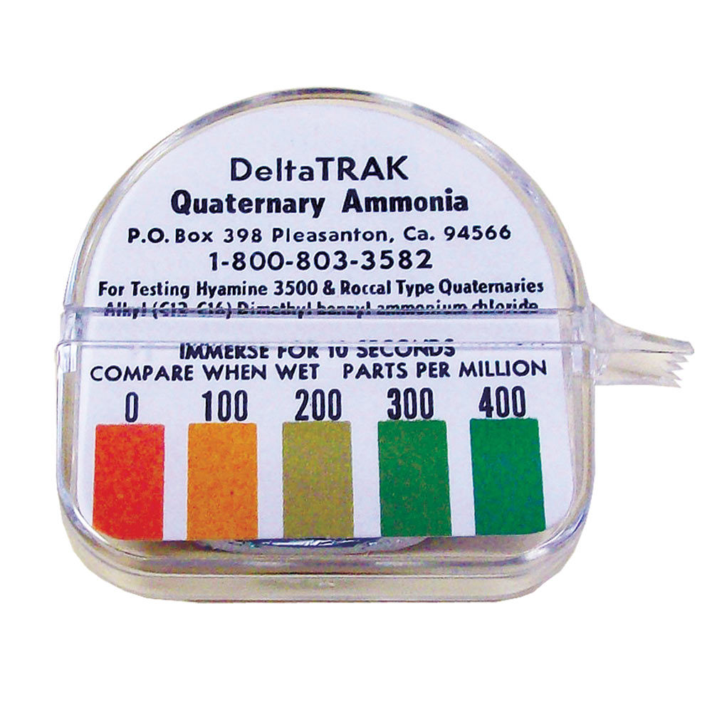 DeltaTrak 50013 Quat Ammonium Test Paper Strips (Quaternary Ammonia), 3 Rolls