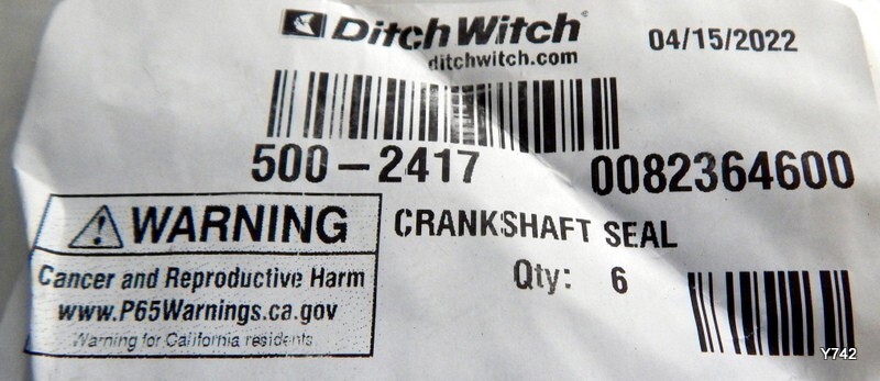 6 PCS Ditch Witch Crankshaft Seals 500-2417