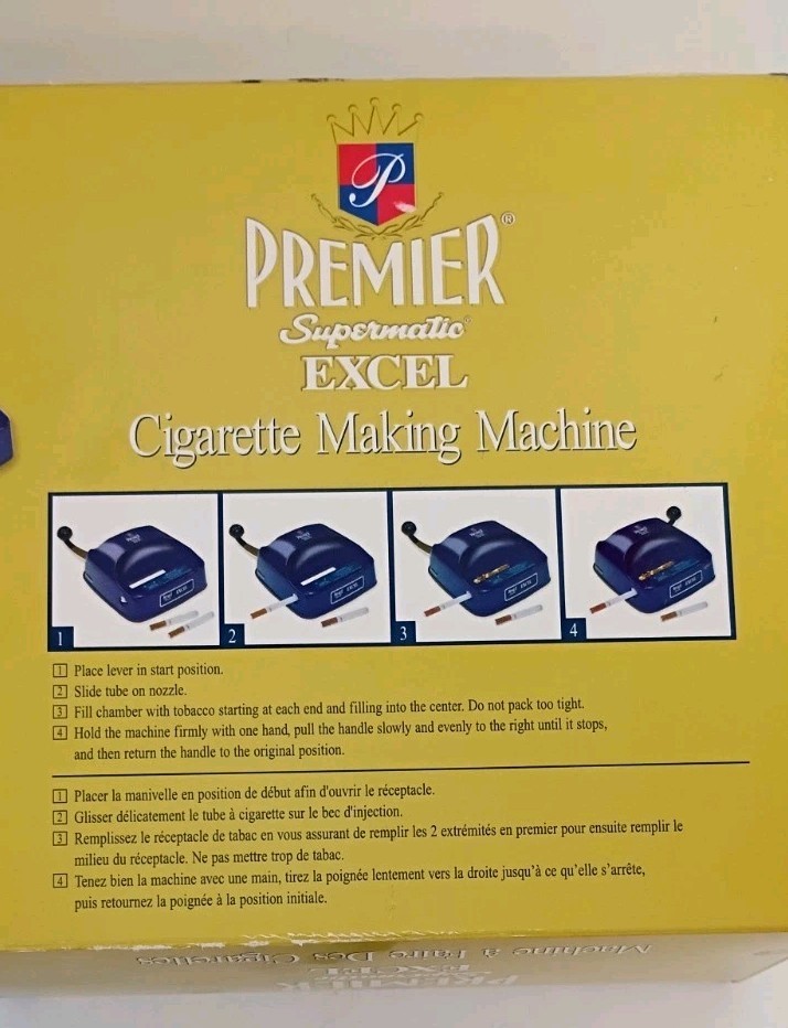 PREMIER Supermatic EXCEL Cigarette Rolling Machine Roller Maker KING COMPLETE