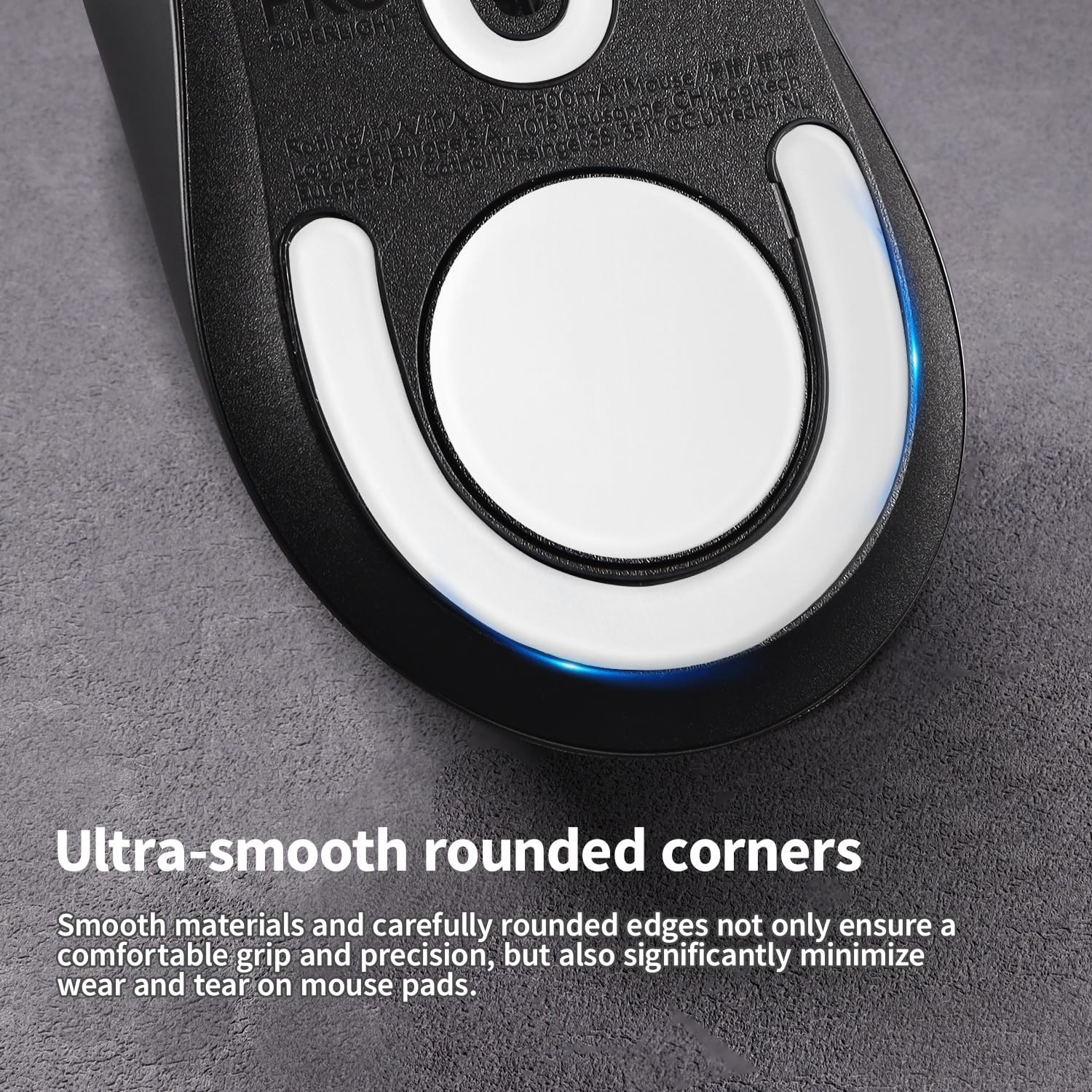2X Rounded Curved Edges Mouse Feet Skates for Logitech G Pro X Superlight 2 DEX