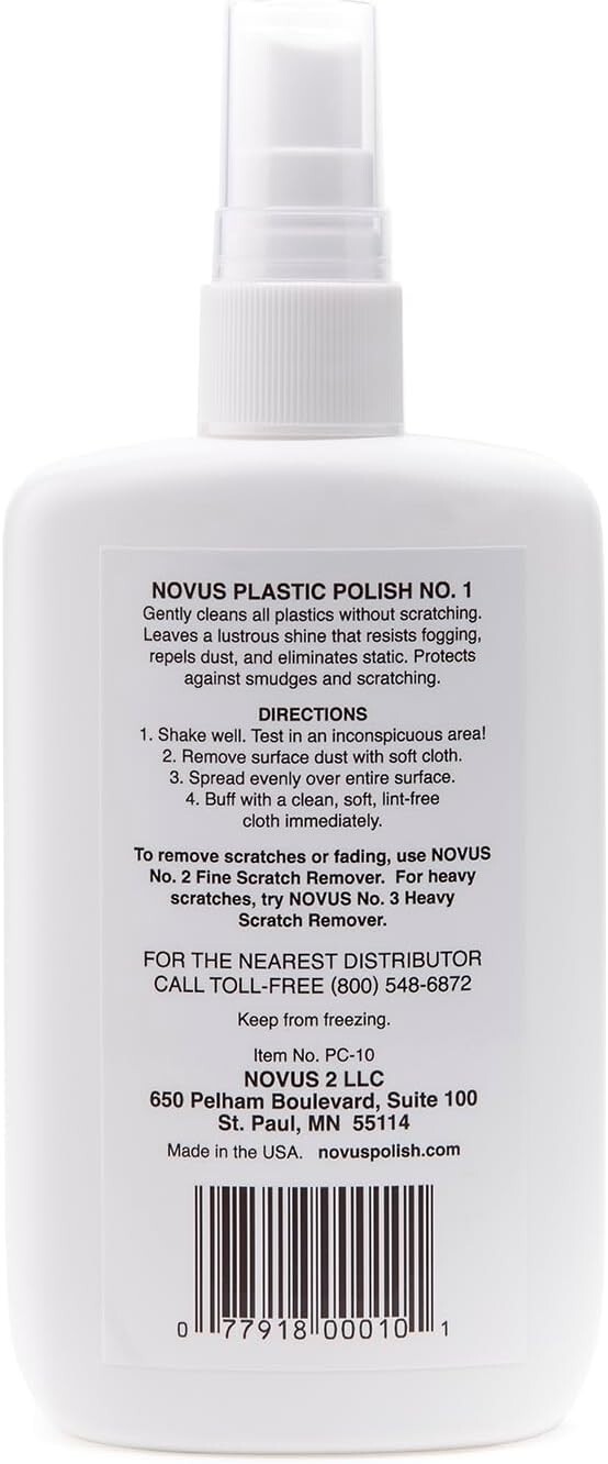 Novus #1 Plastic Polish & Scratch Remover, 8oz. Spray Bottle