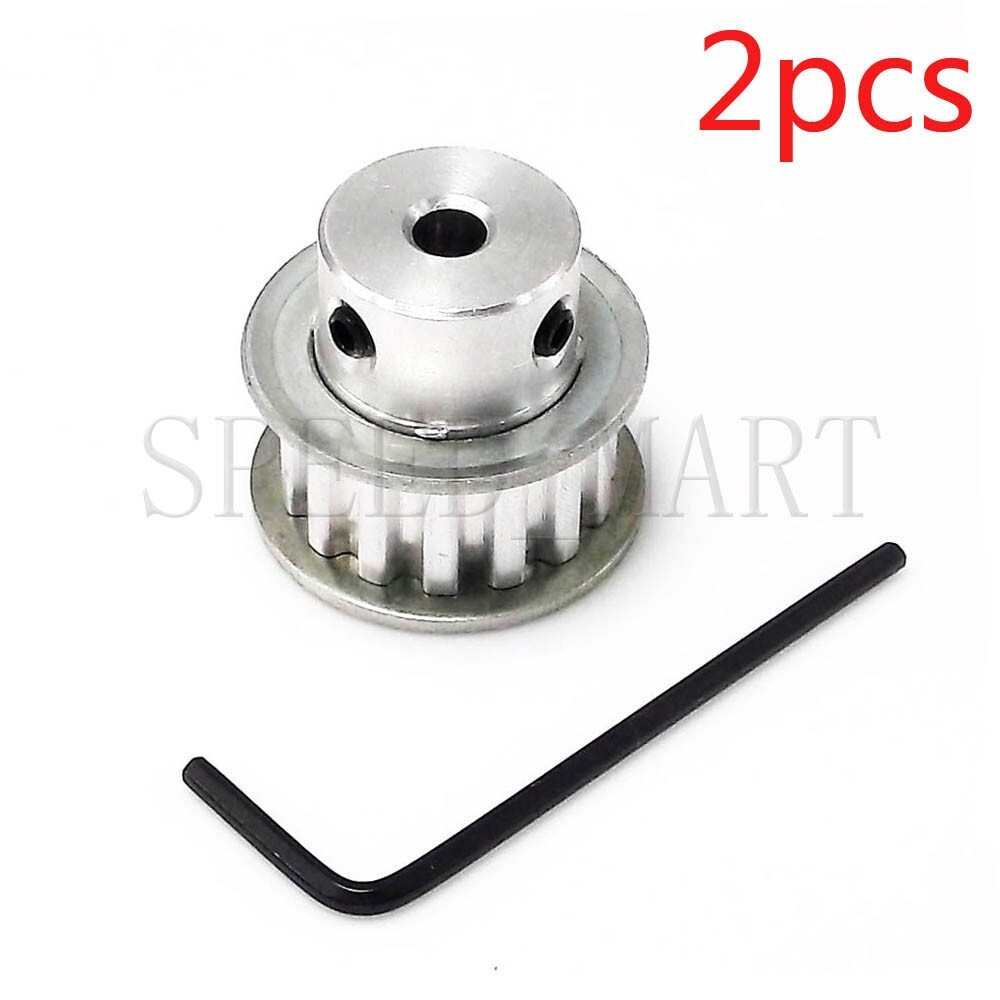 2pcs XL Type Aluminum Timing Belt Pulley 16 Teeth 6.35mm Bore for Stepper Motor
