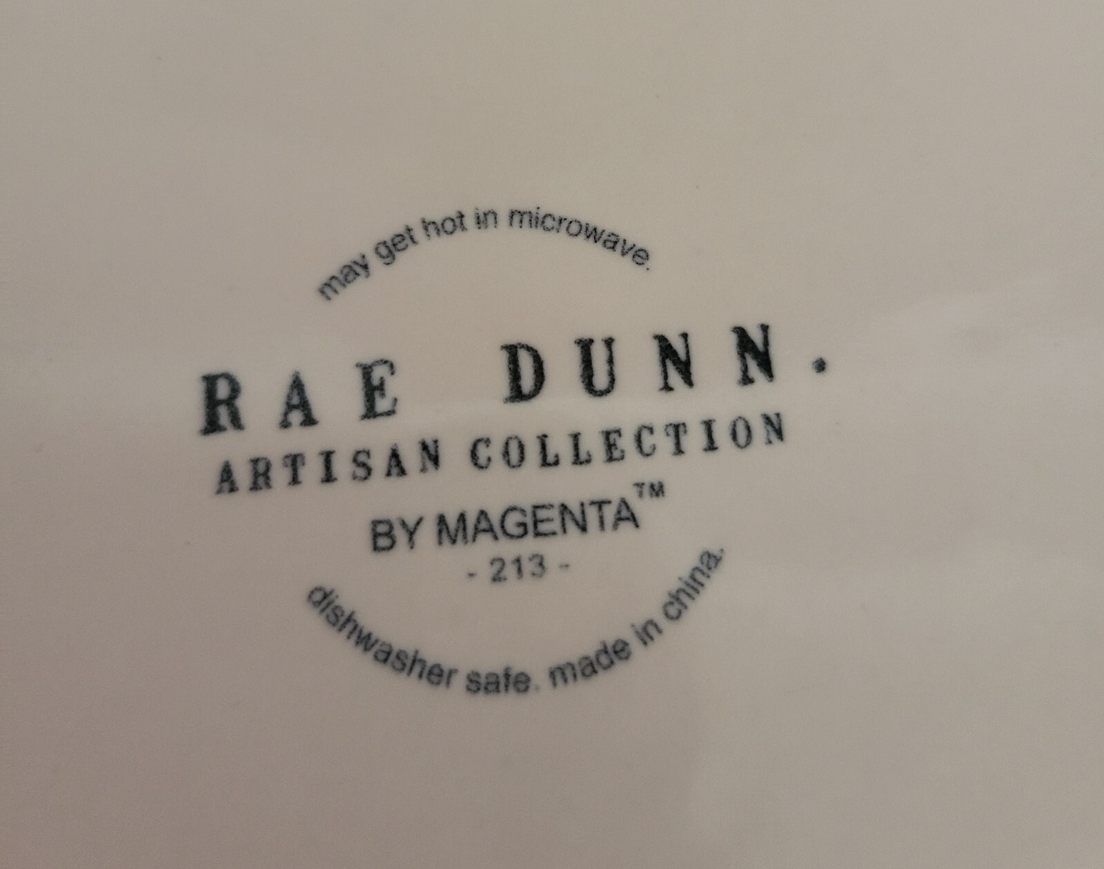 Rae Dunn Artisan Pet Bowl, 6" Diameter, 2.75" Deep. Ceramic Engraved
