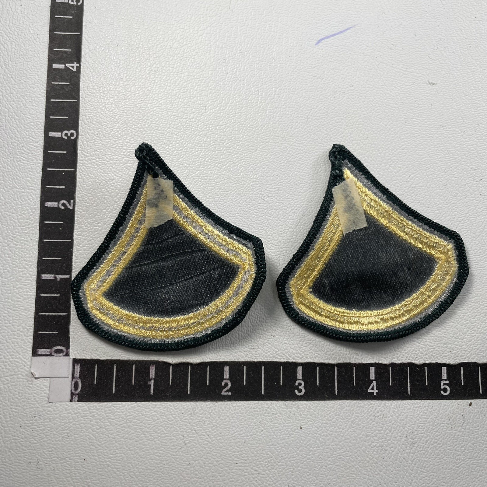 1990s US ARMY E-3 SMALL SIZE PFC 2 PATCHES Private First Class Rank Insigna 00A8