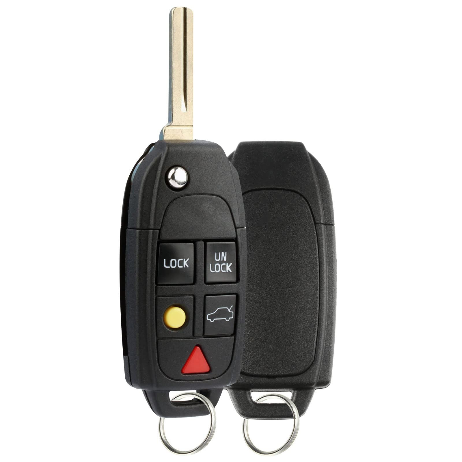 Keyless Option Remote Flip Key Fob Shell Case For Volvo (LQNP2T-APU) One
