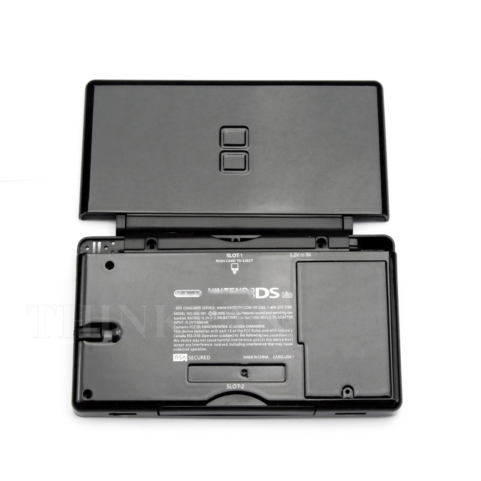 Full Replacement Housing Shell Screen Lens Black for Nintendo DS Lite NDSL