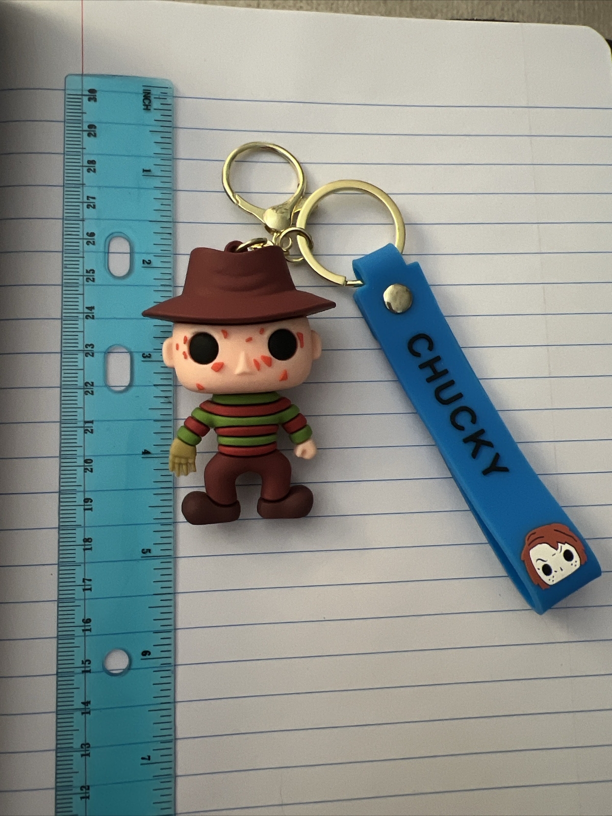 Freddy Krueger Nightmare On Elm Street Rubber & Metal Keychain Horror Movies