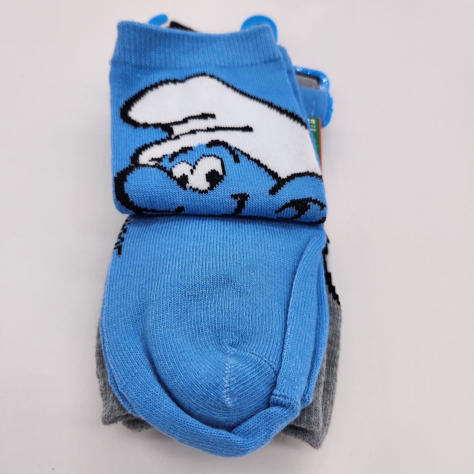 3 Pair Smurfs Crew Socks, Men's Shoe Size 6-12