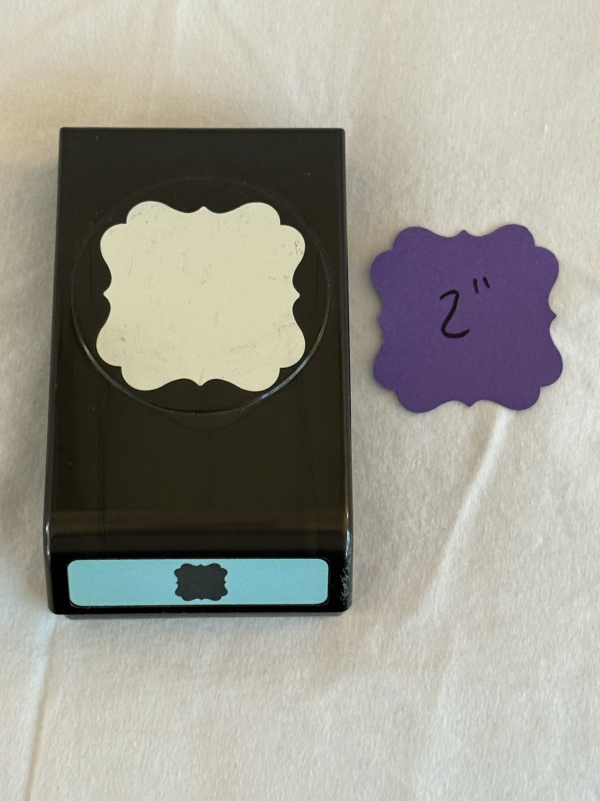EK Success 2” curly label scrapbook punch, Large slim line punch, latching