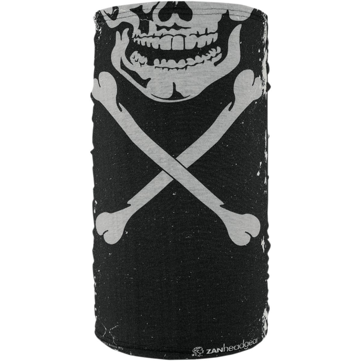 Zan Headgear Fleece-Lined Motley Tube - TF227 Skull and Crossbones OSFM