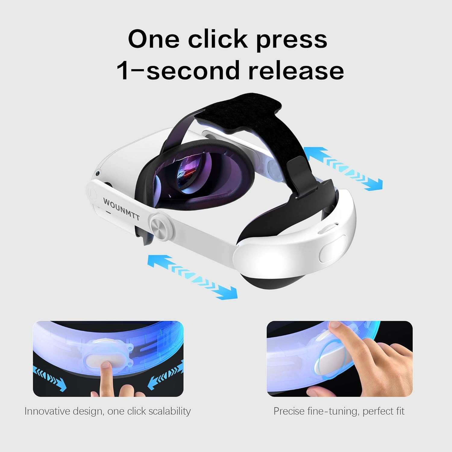 Head Strap for Oculus Meta Quest 2, Elite Adjustable Replacement Strap for Meta