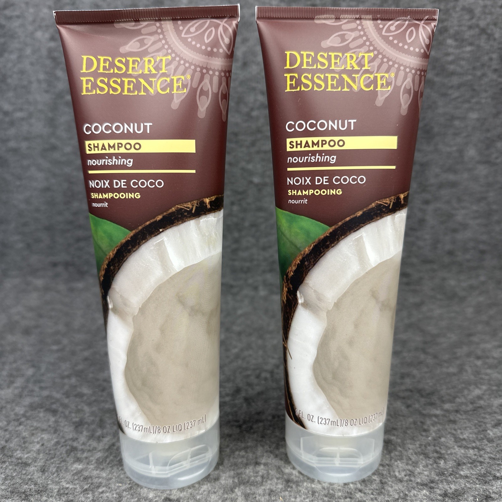 Desert Essence Coconut Shampoo Nourishing for Dry Hair 8 Fl Oz 2 Pack SEALED