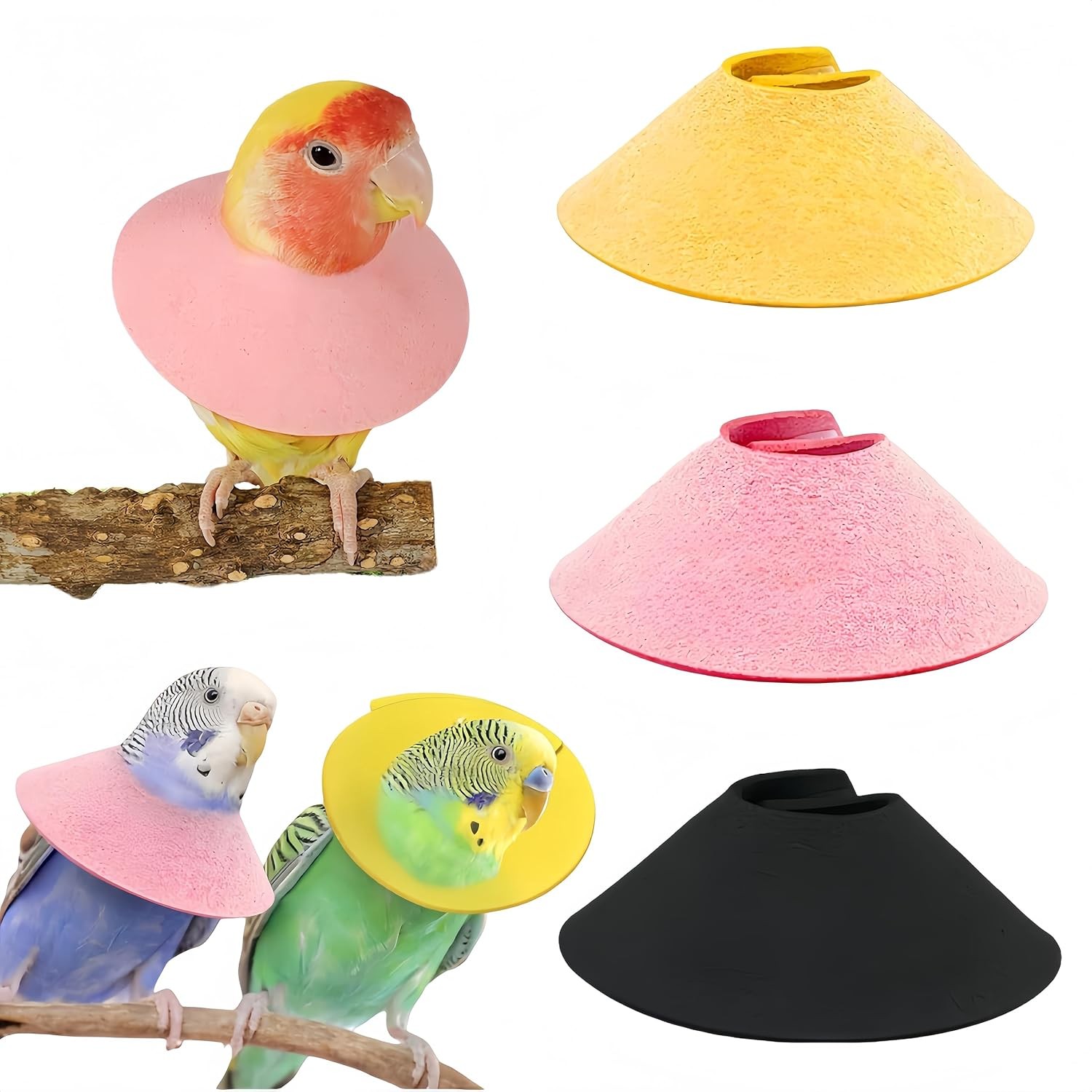 Anti-Bite Bird Collars 3 Pack Safety Elbow Collars Anti-Grab Feather Plucking