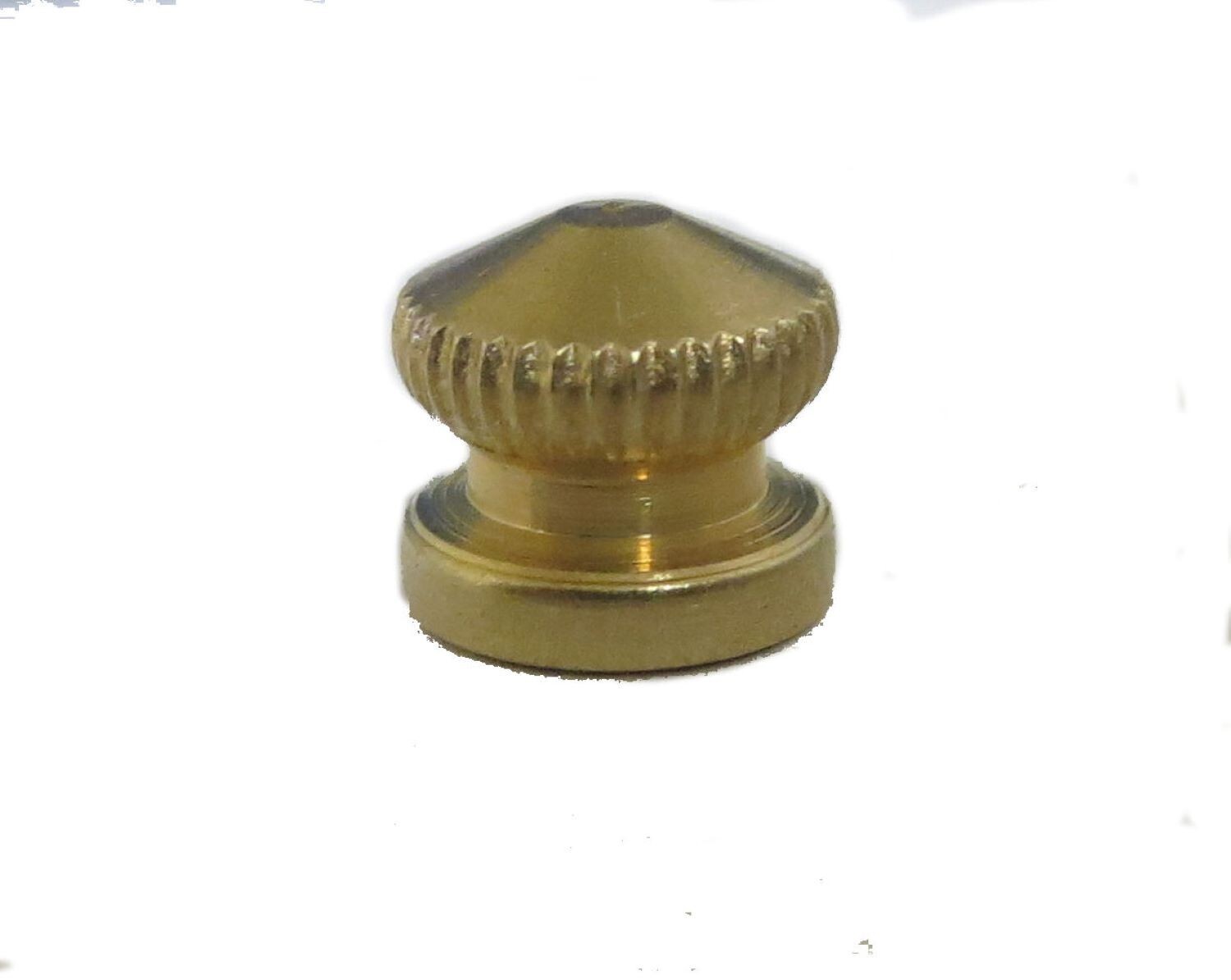 Lamp parts: lot of 2 brass cap nuts w/ 8-32 screw hole  TV-565