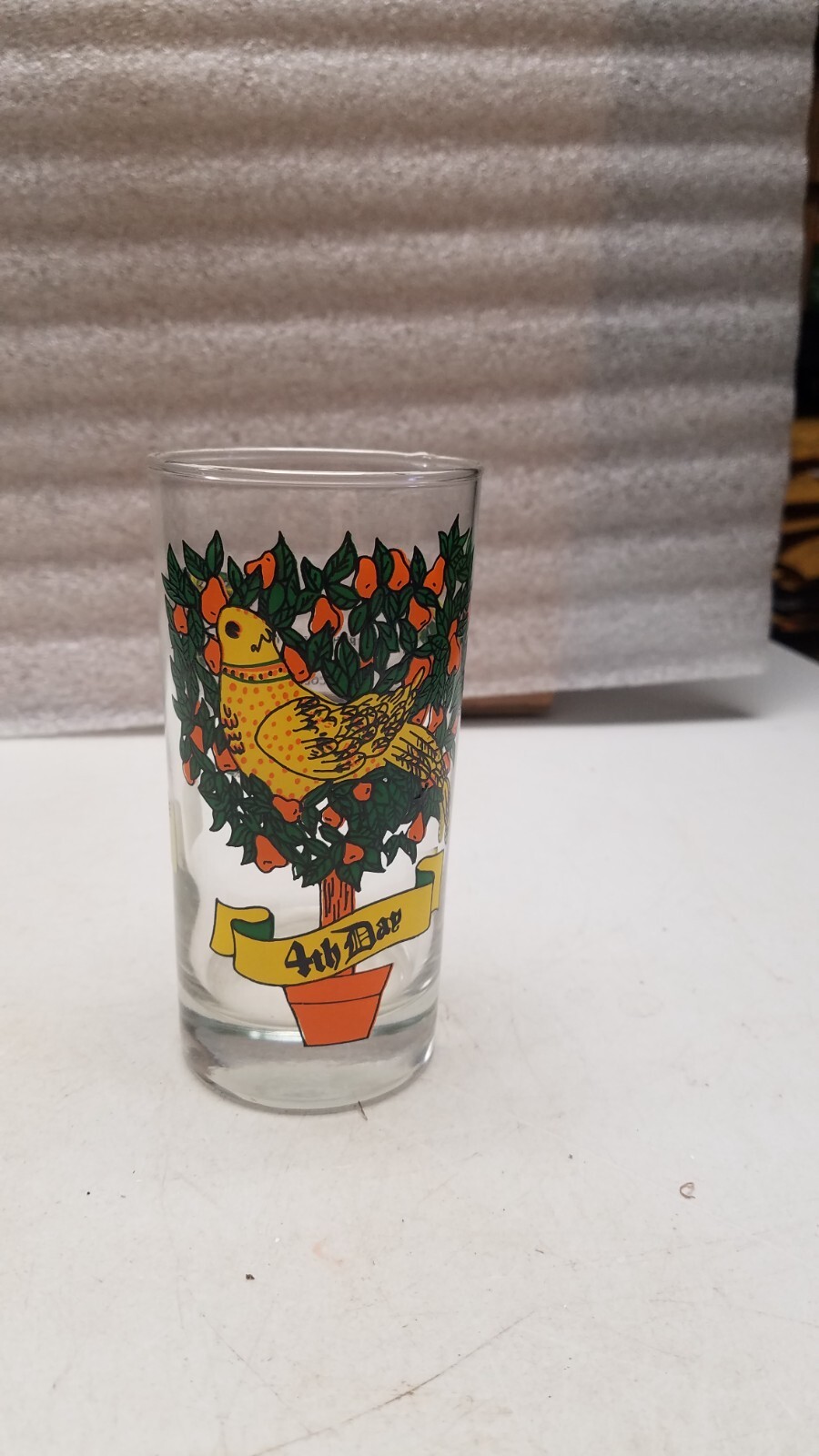 4th Day of Christmas Water Glass (M)