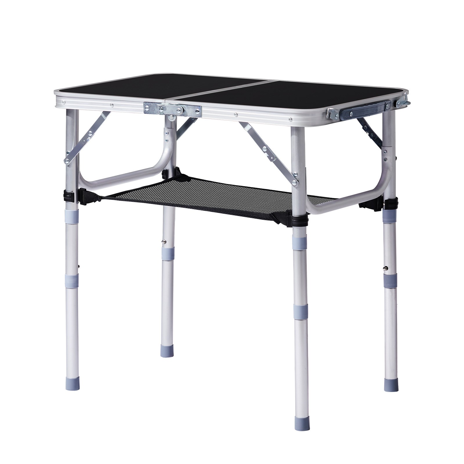 Small Aluminum Foldable Lightweight Patio Side Table with Carry Handle