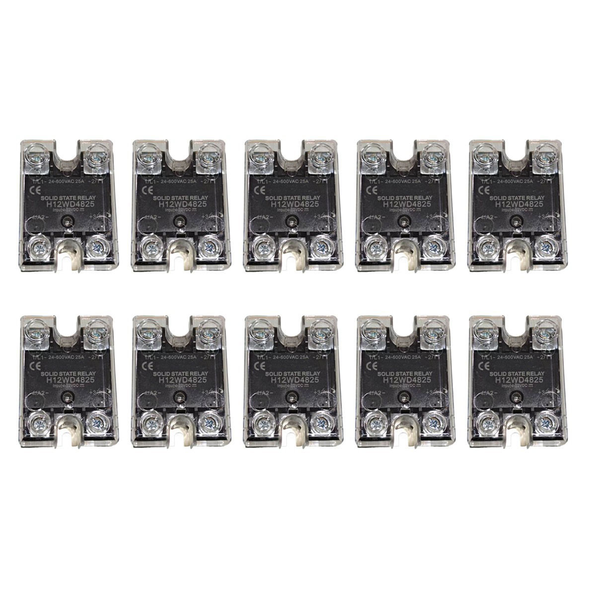 Replacement for H12WD4825 Solid State Relay 25A 4-32VDC to 24-600VAC 10 pcs