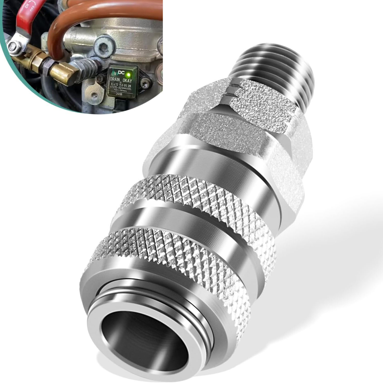 Detroit Diesel Fuel System Coupler Fitting Quick Connect Tool 5869-1, J-47912-QC