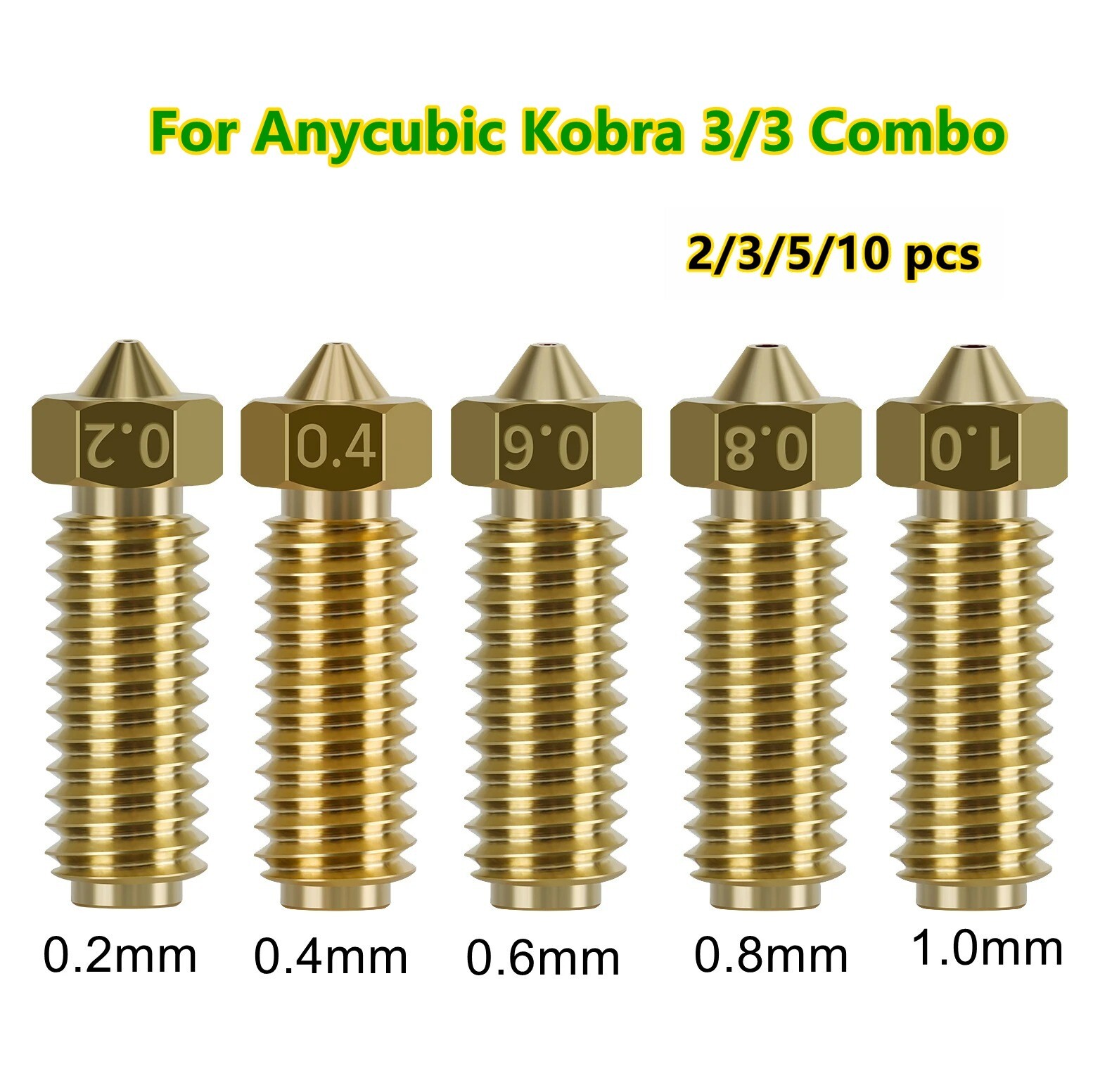 Nozzle For Anycubic Kobra 3 Brass Nozzle For Anycubic Kobra 3 Combo Brass Nozzle