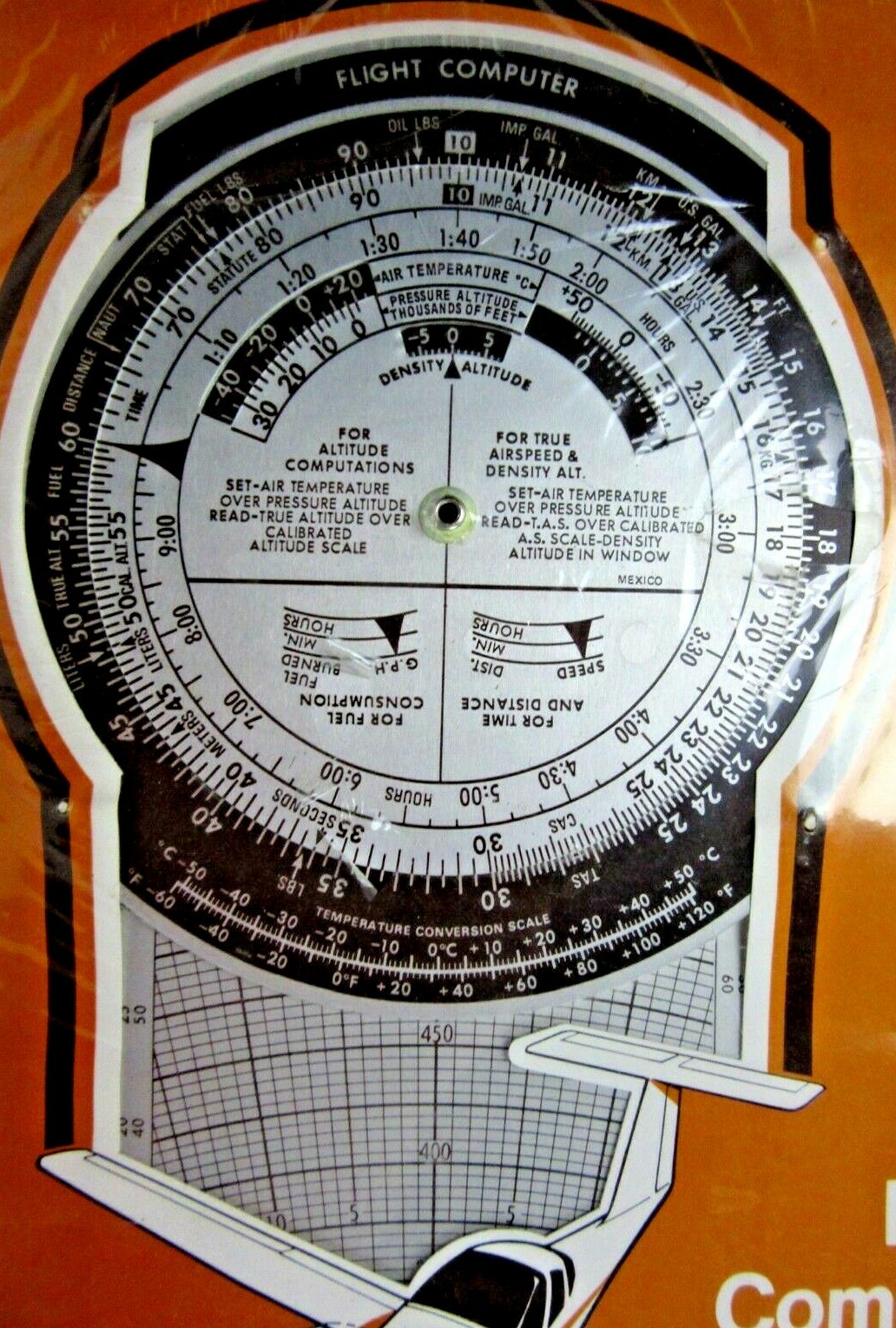 Vintage Jeppesen Sanderson Metal E-6B Flight Computer w/ Case & Manual New