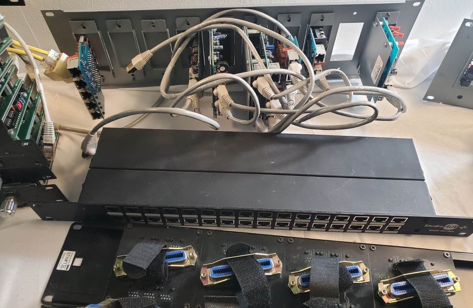 StudioHub Broadcast Audio System Lot Tested Rack Units Panels Modules CAT5