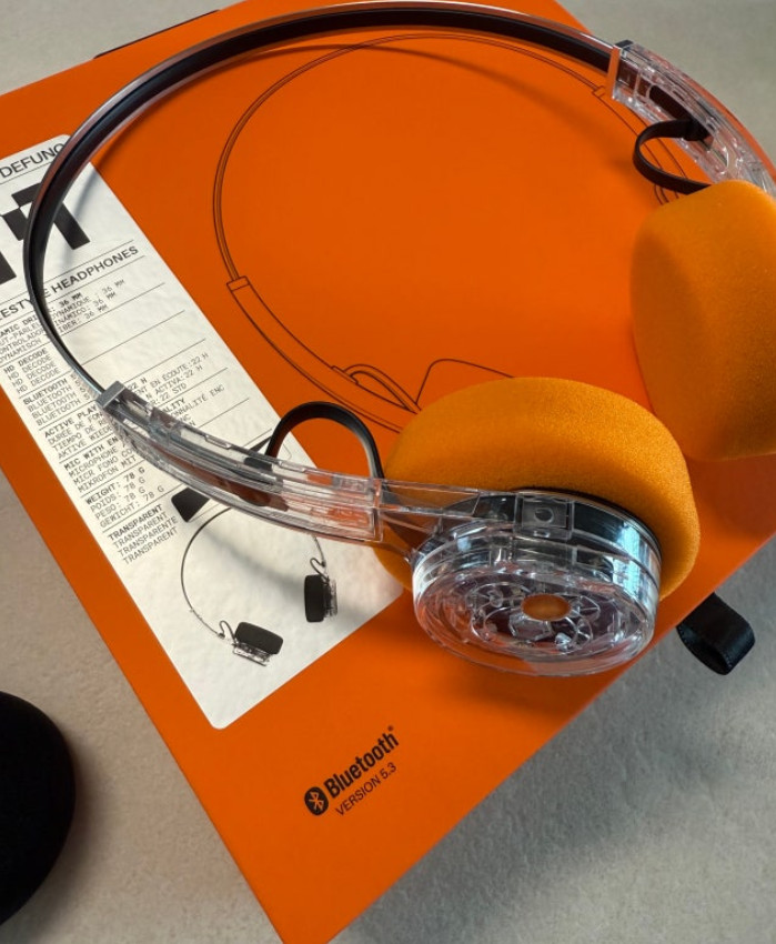 MONDO Freestyle On-Ear Headphones Transparent | Clear Color | 100% Genuine