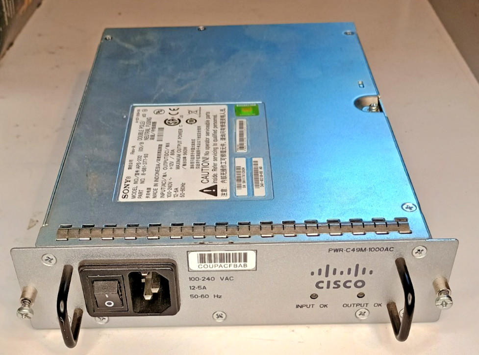 Cisco CS5000 1000W Power Supply P/N: PWR-C49M-1000AC - Warranty