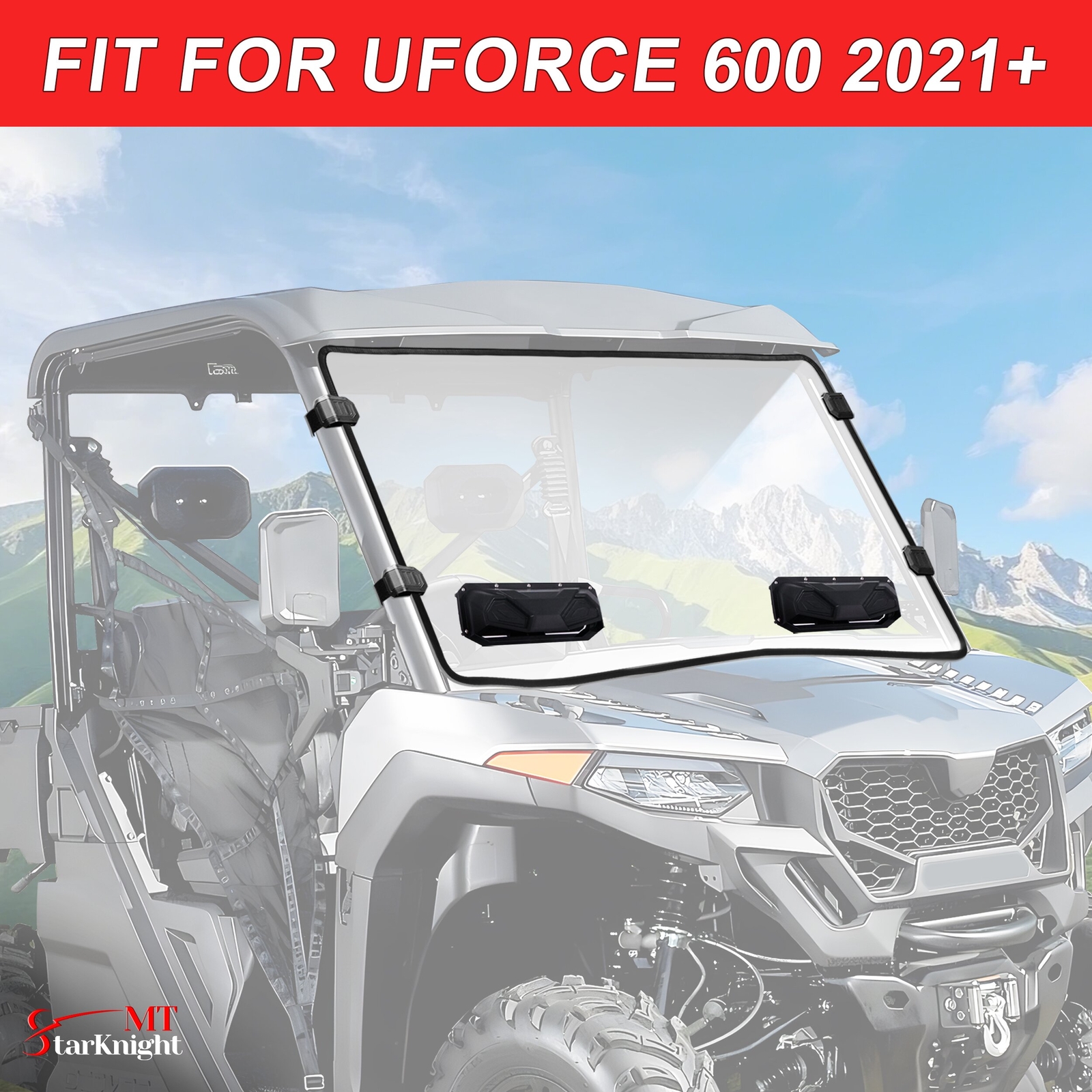 Vented Windshield Scratch-resistant For CFMOTO UForce 600 2021-2025/800 XL 2025
