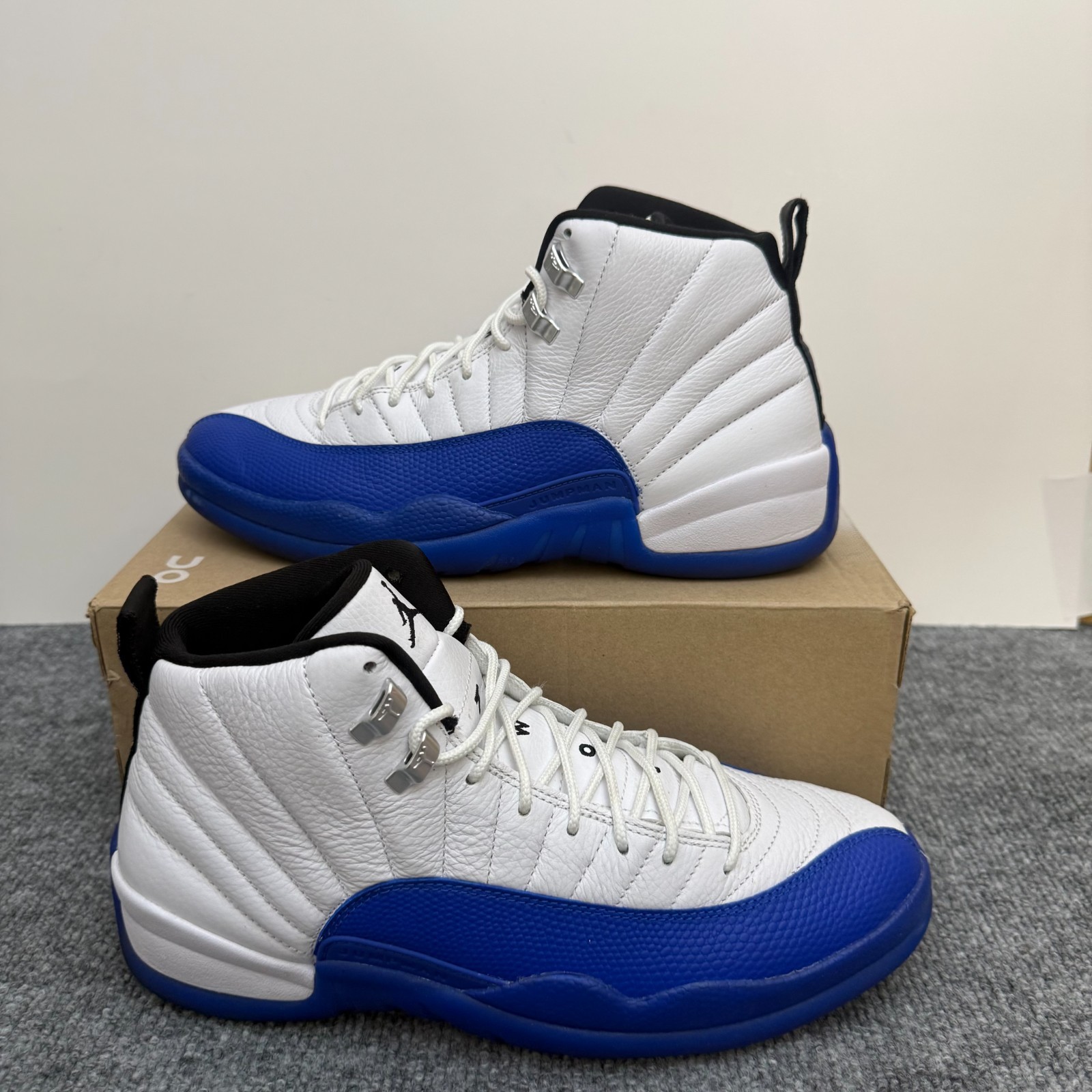 Nike Air Jordan 12 Retro "Blueberry" White Black Game CT8013 140 Men's Size 9.5