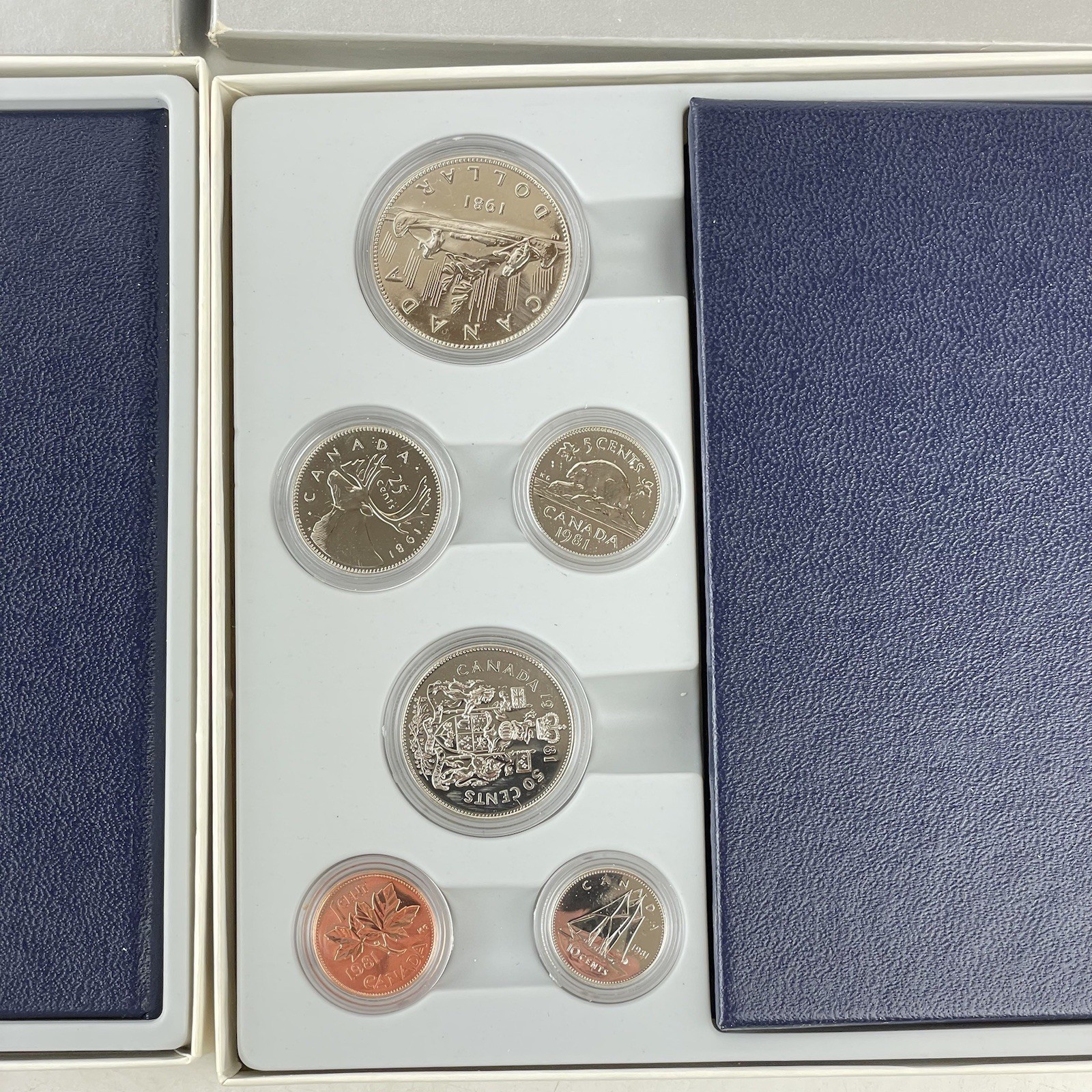 2 X 1981 Canada Coin Set Collection Boxed