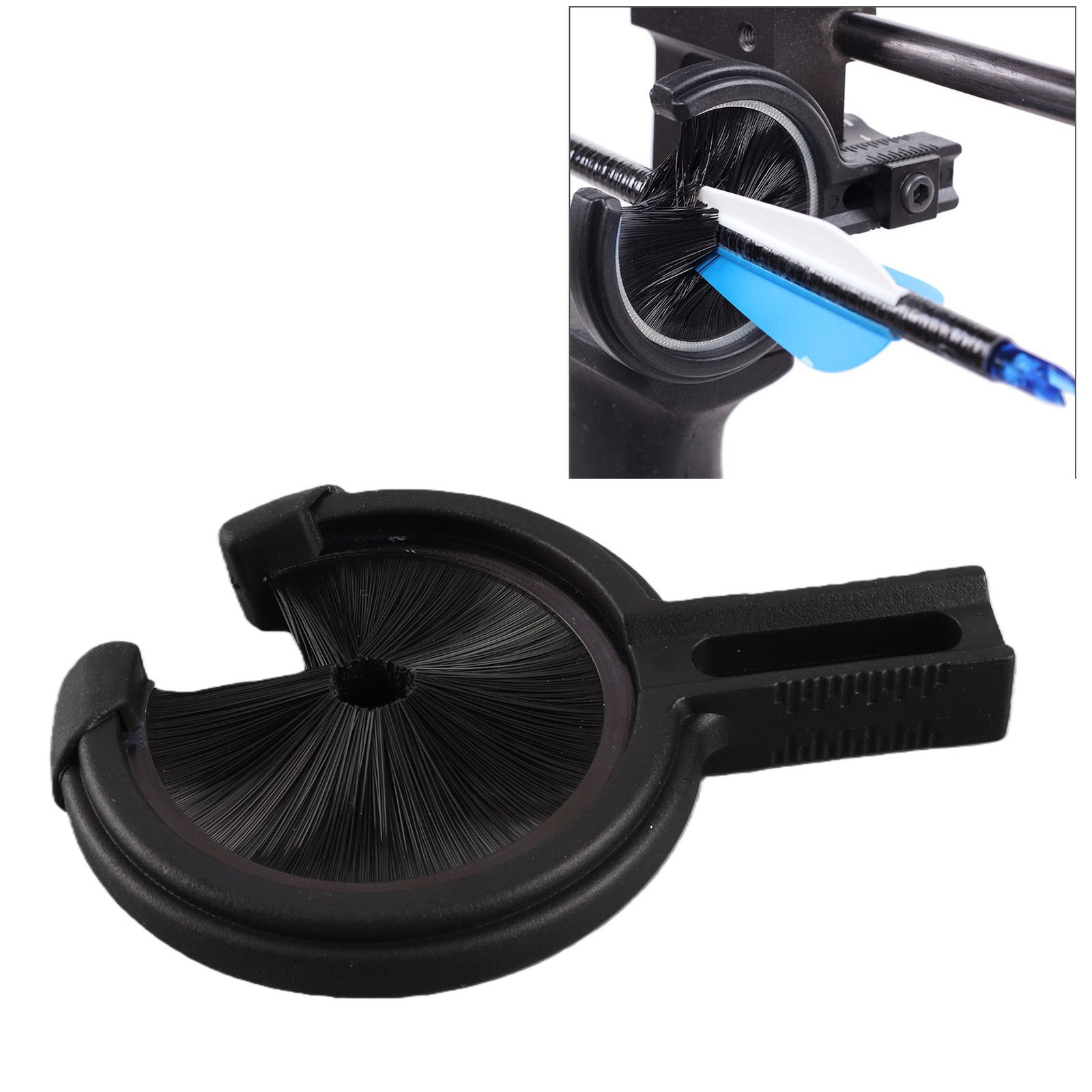 Compound Recurve Bow Brush Rest Set Round Stand Hunting Accessories