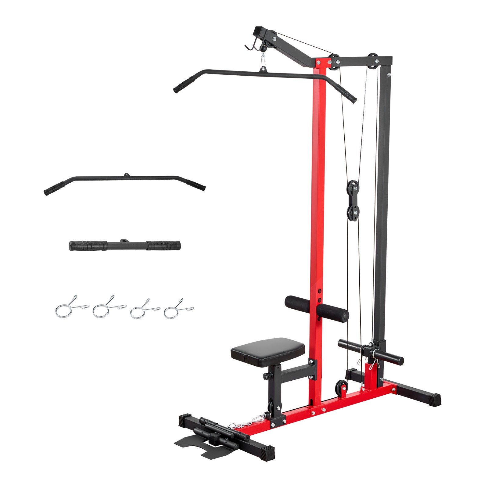 Uimoso 2-in-1 LAT Pull Down Machine with Adjustable 3-Level Seat