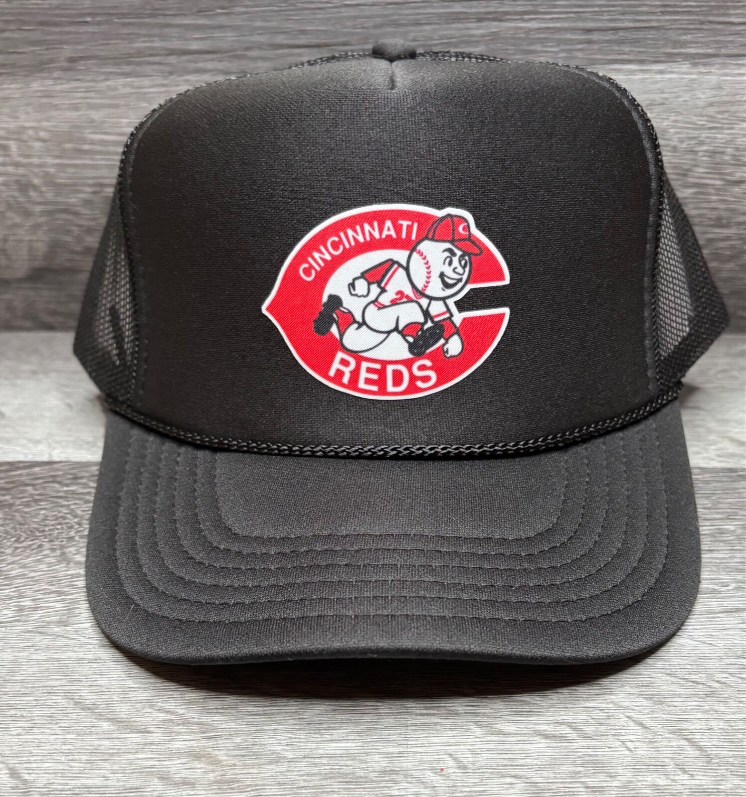 Cincinnati reds  Foam Snap Back Trucker Hat twill logo