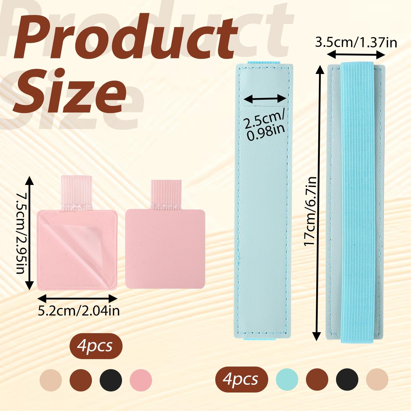 8 Pcs Elastic Notebook Pen Holder, Self-Adhesive Pen Loop Holder, Adjustable ...