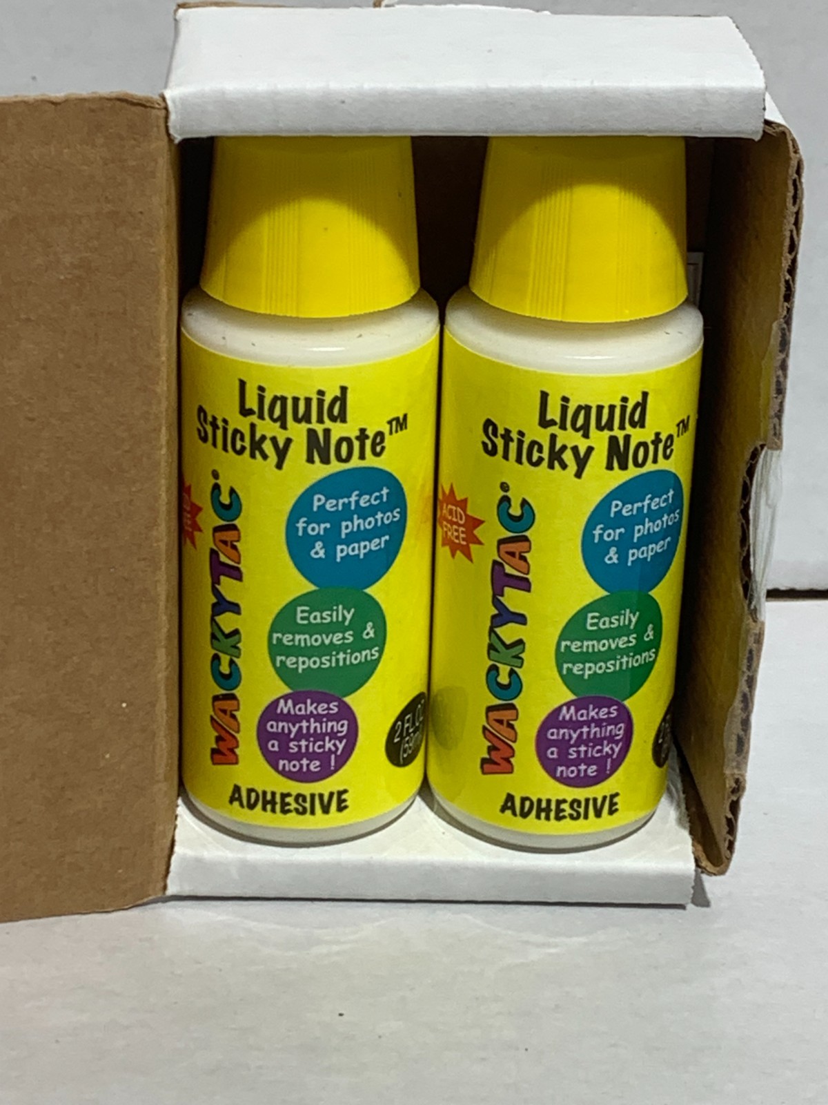 Wacky Tac Repositional Adhesive (2-Pack, 2.0 Oz Bottles)
