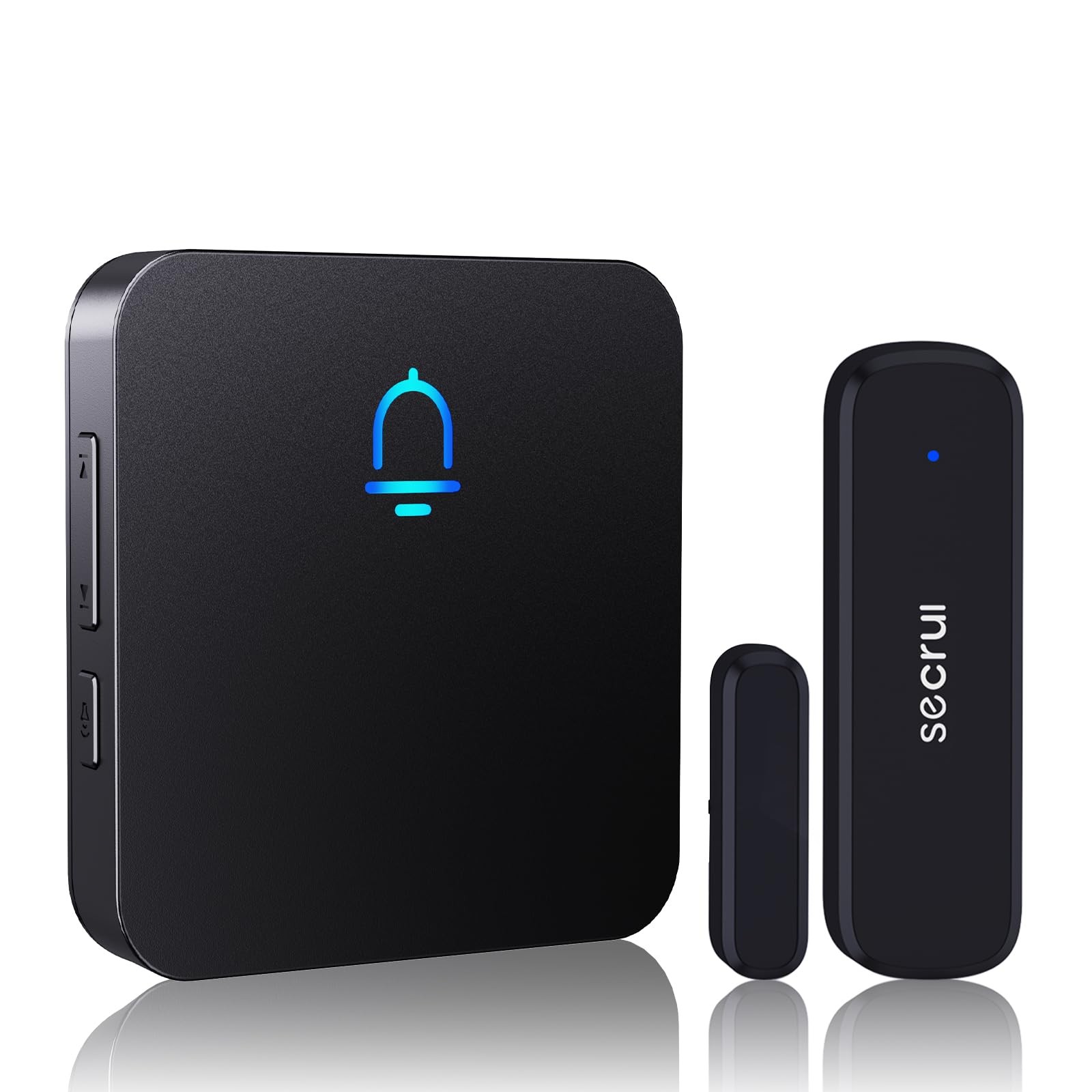SECRUI Wireless Door Chimes When Entry for 1 sensor 1 receiver, Black